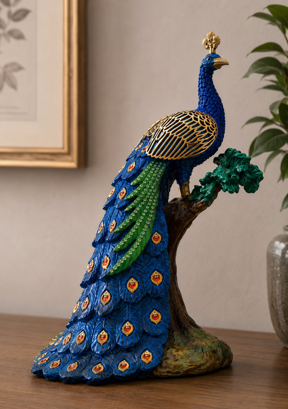 aravalii Opulent Peacock Figurine