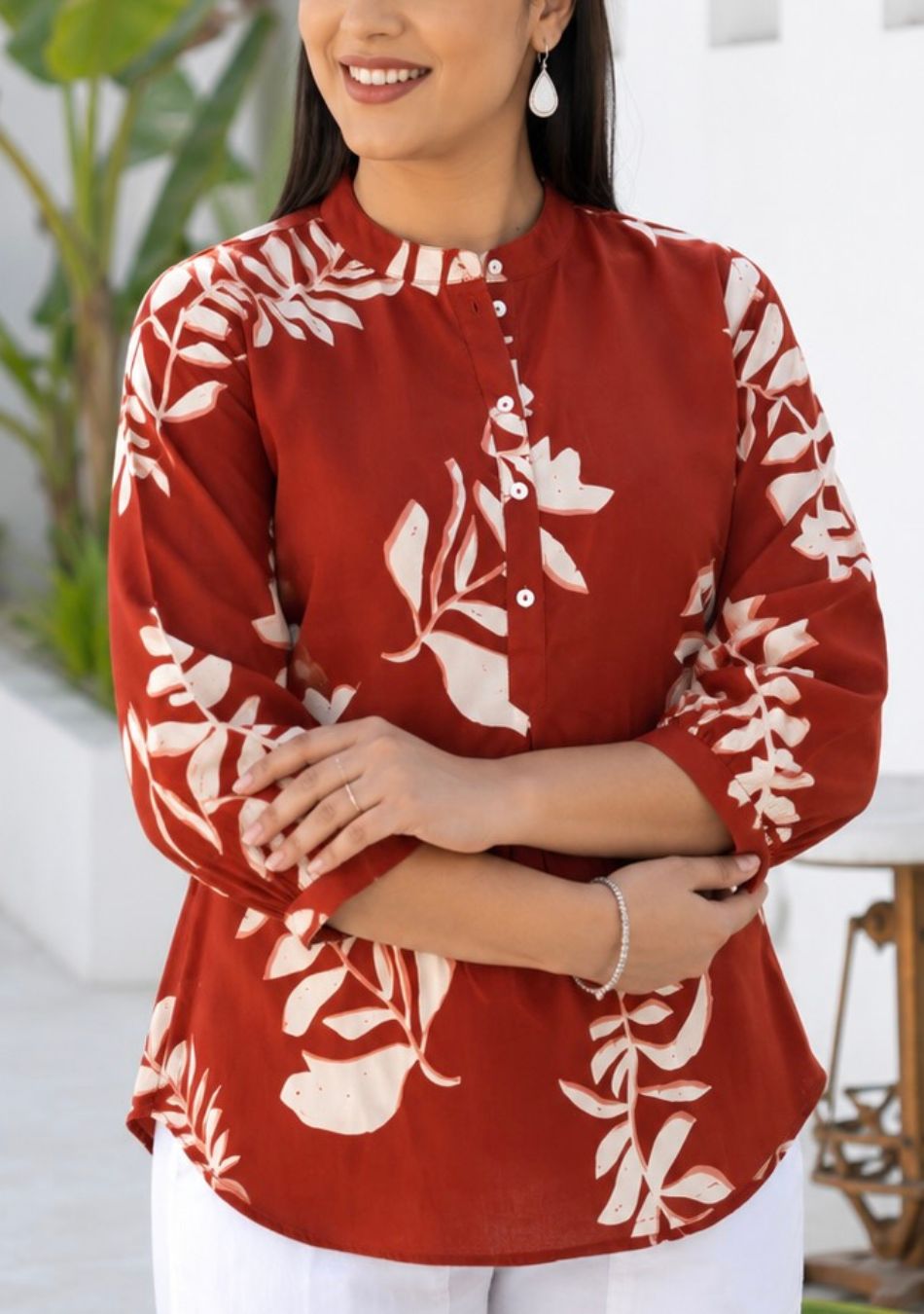 Aravalii Rust Leaf Whisper Top