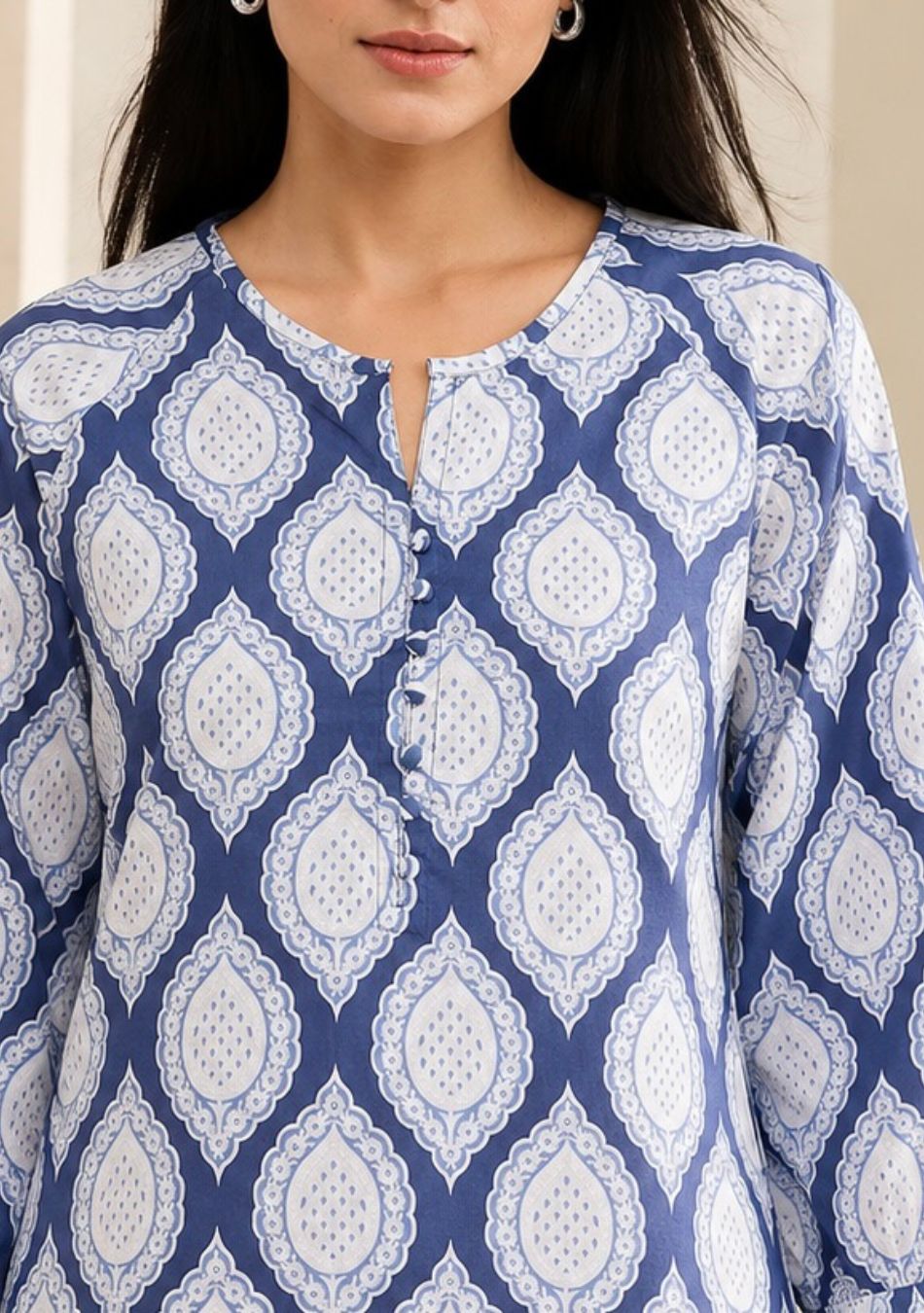 Aravalii Indigo Ripple Kurta Set