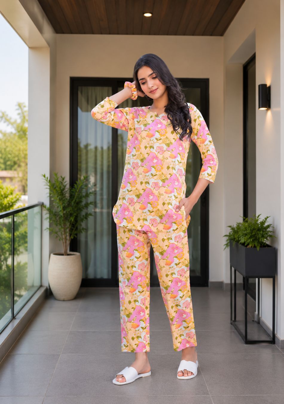 Pastel Garden Night Suit