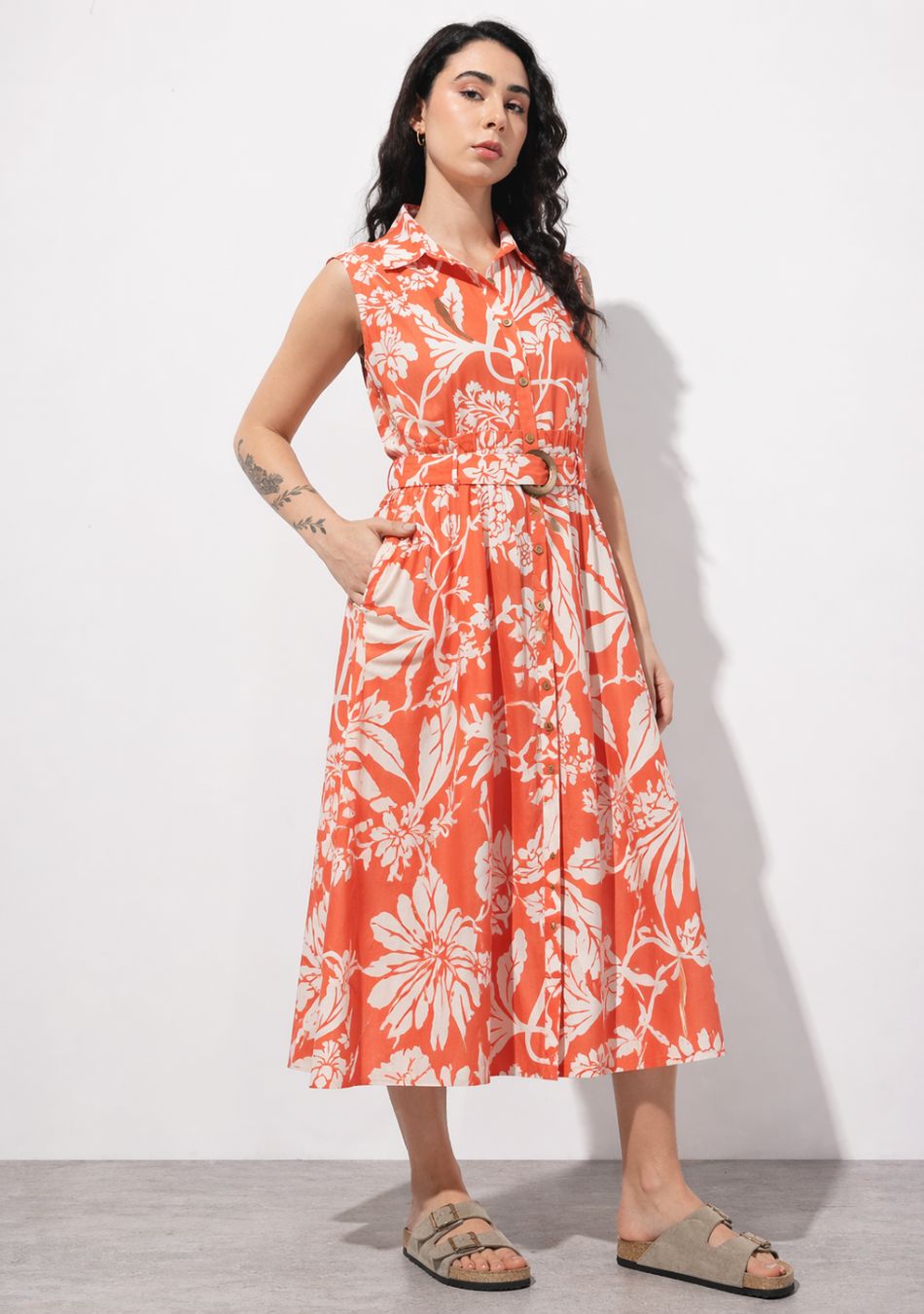 Aravalii Tangerine Soleil Dress