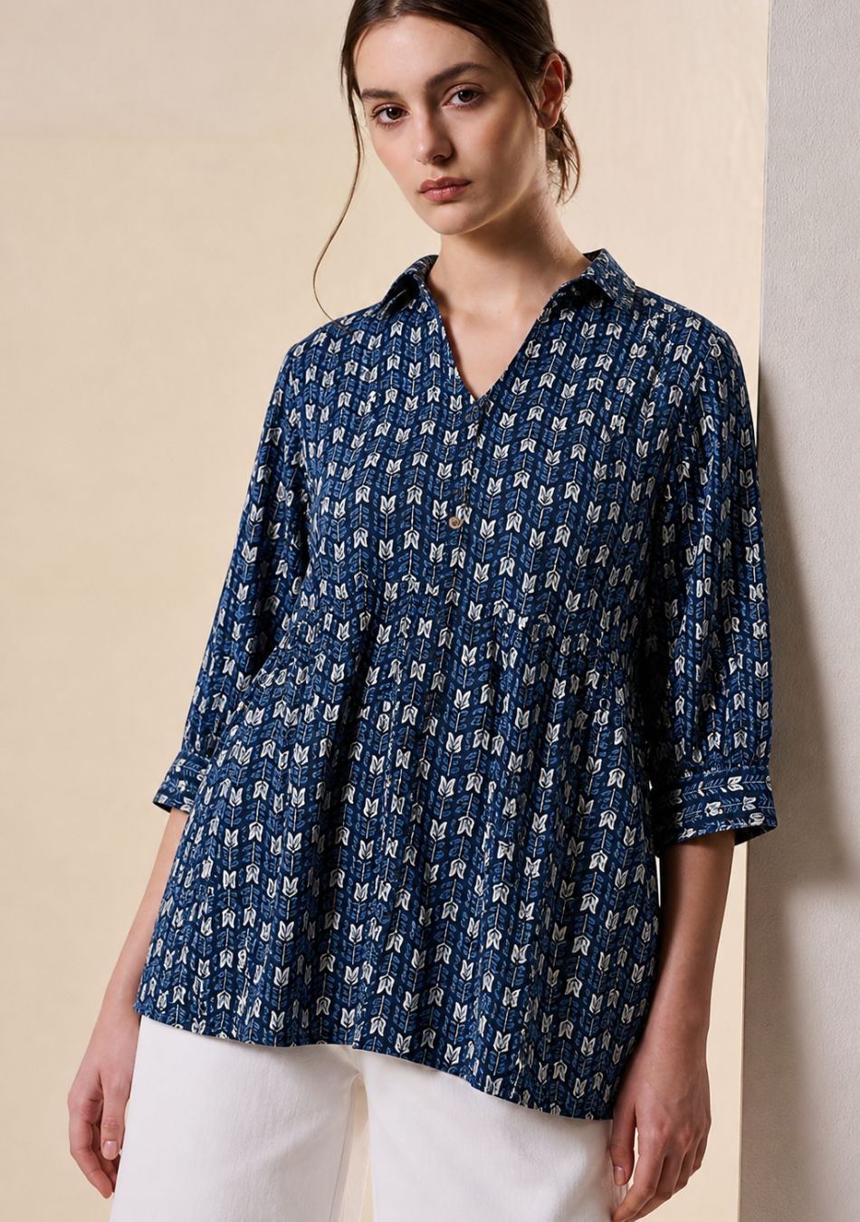 Blue Floral Top