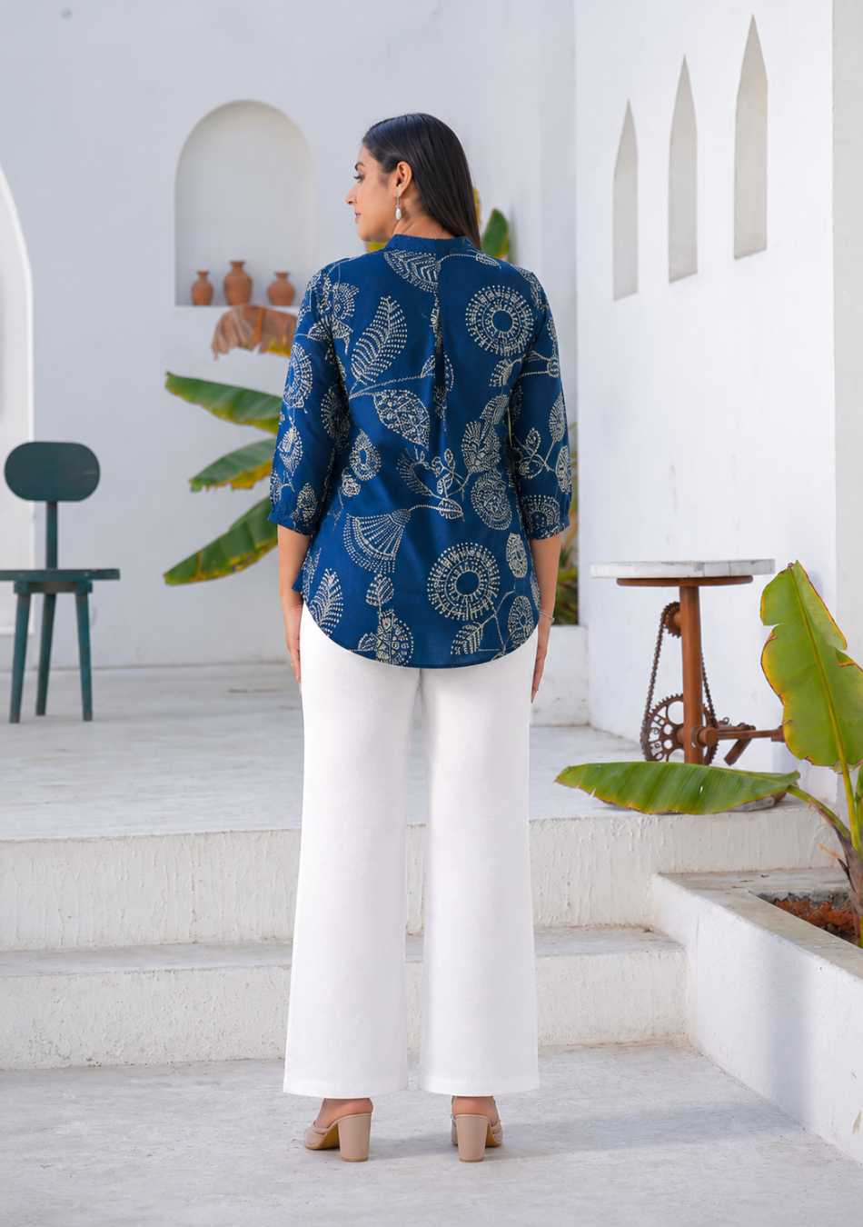 Azure Botanical Top