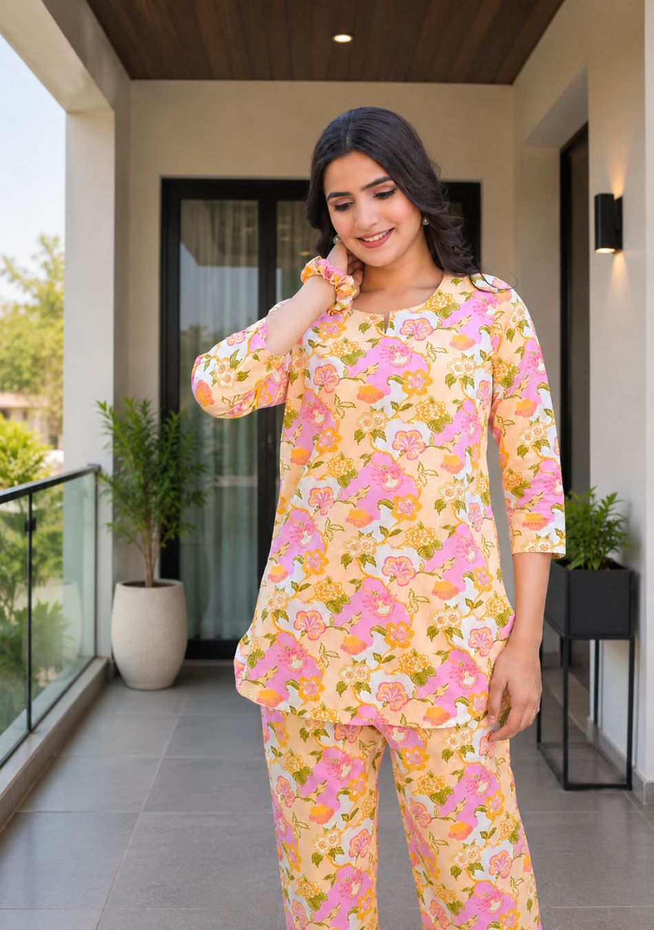 Pastel Garden Night Suit