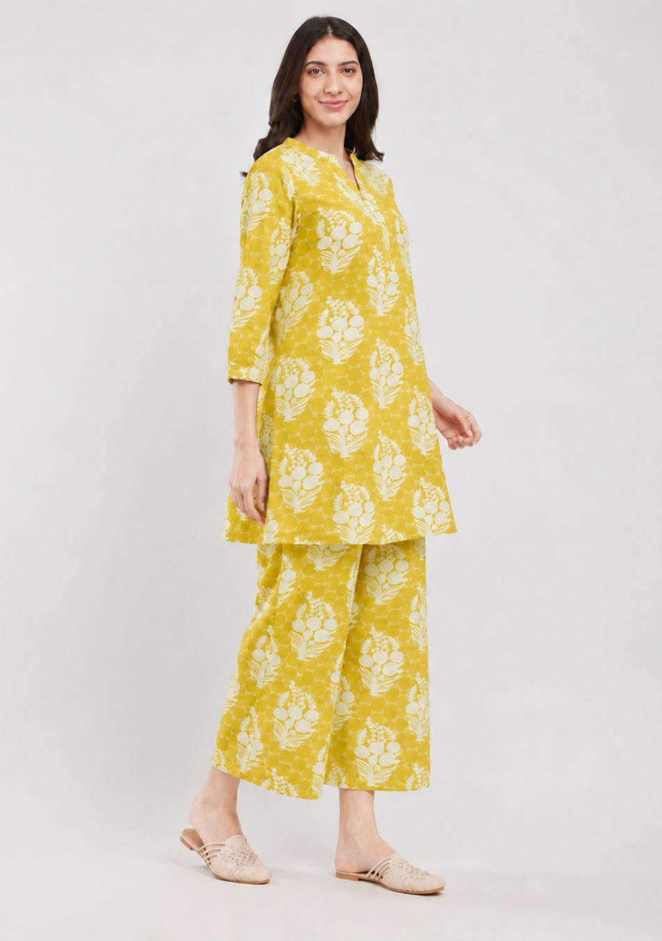 Aravalii Lemon Bloom Artisan Co-ord Set