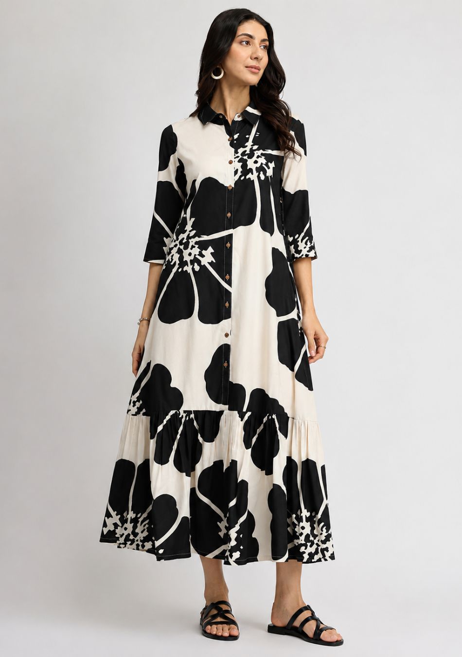 Aravalii Moonpetal Noir Couture Dress