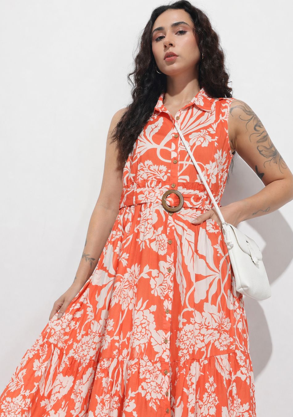 Aravalii Tangerine Soleil Dress