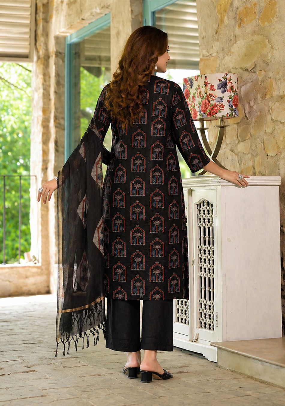 Aravalii Noir Mehraz Suit Set