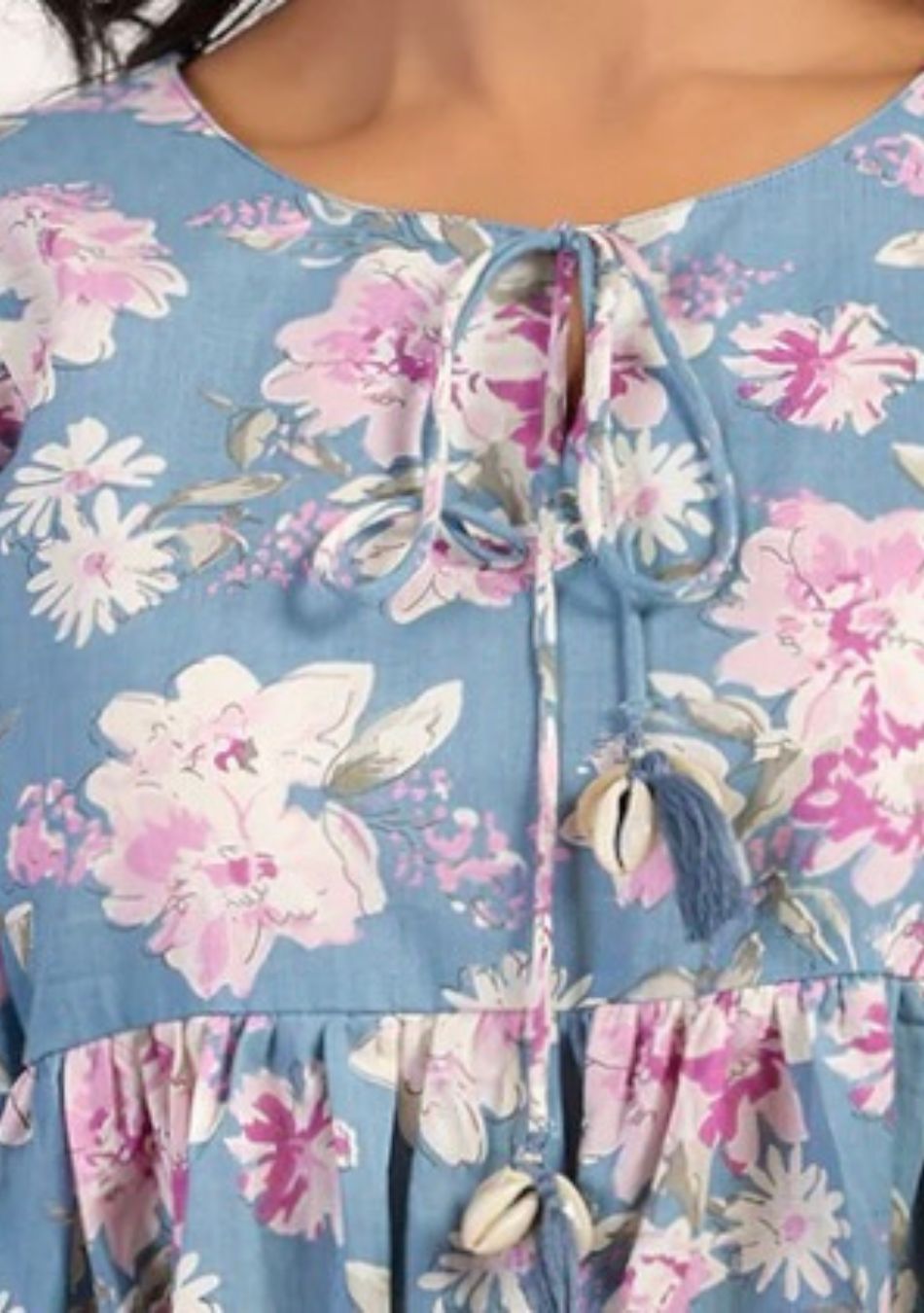 Aravalii Sky Blue Blossom String Top