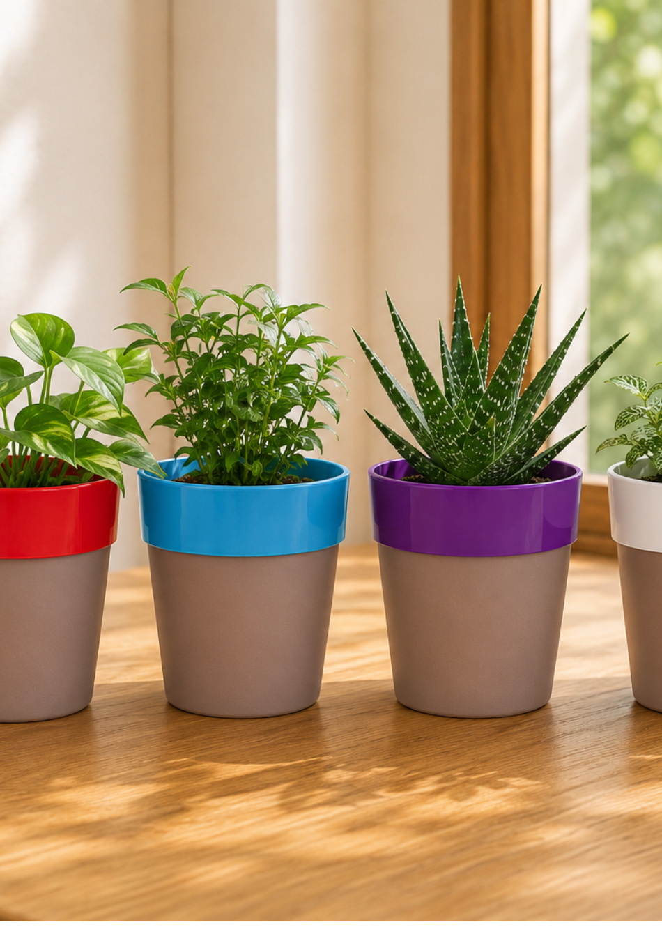 Sunny-side Planter Set of 4