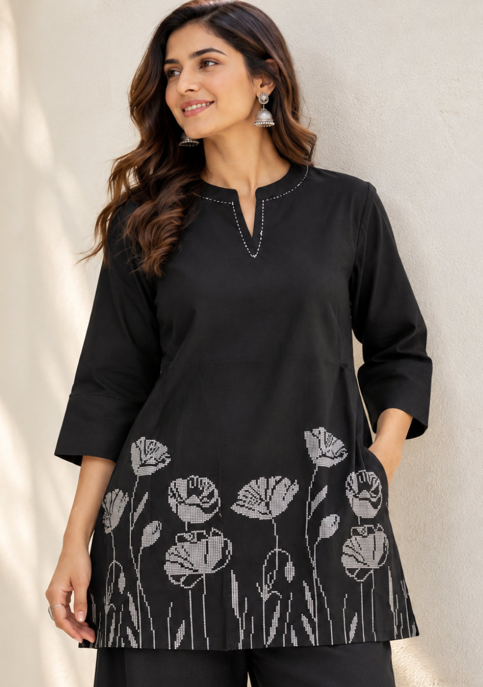 Aravalii Midnight Flora Top
