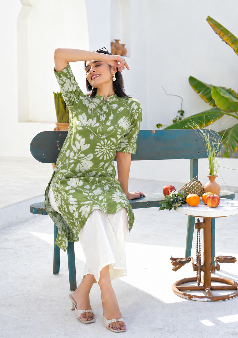Pistachio Floral Grace Kurta