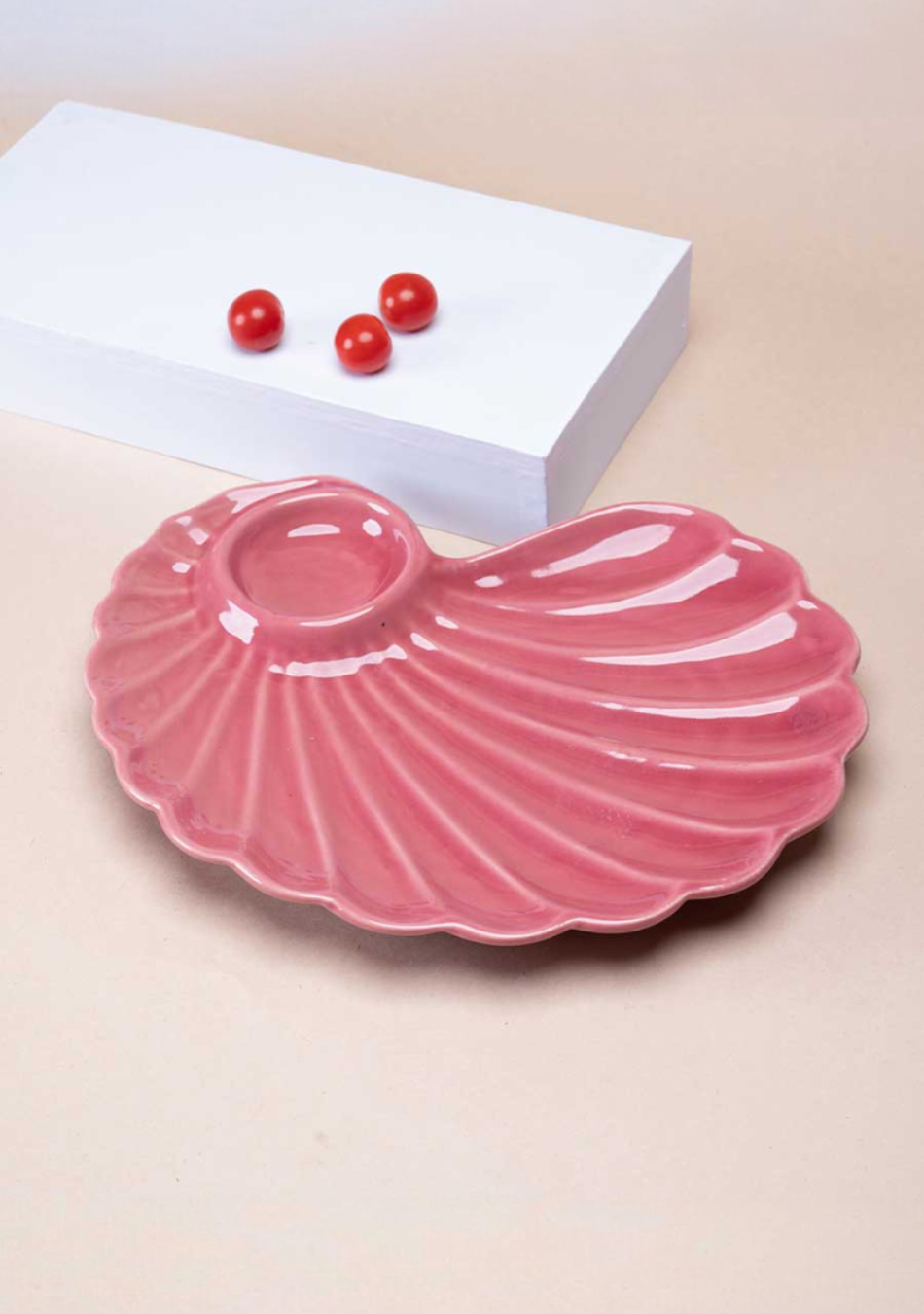 Pink Seashell Ceramic Platter