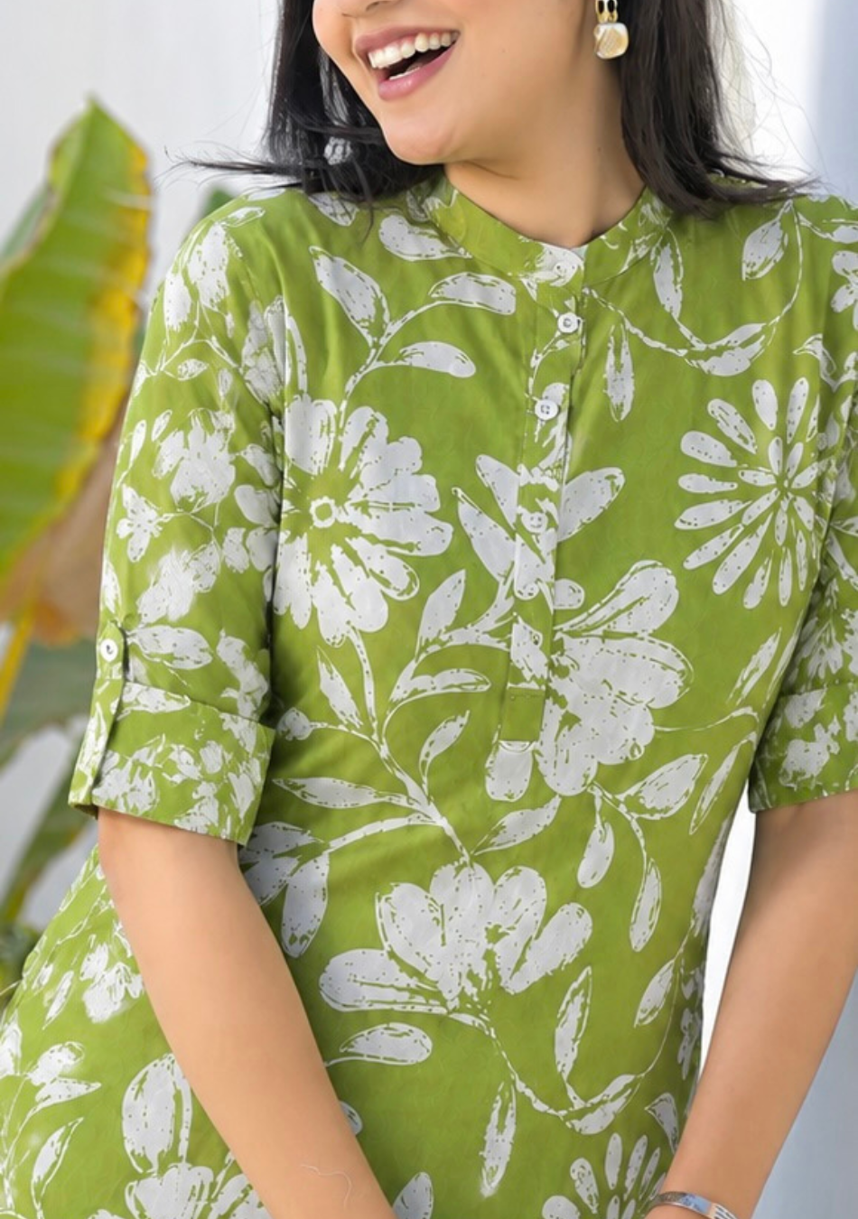 Pistachio Floral Grace Kurta