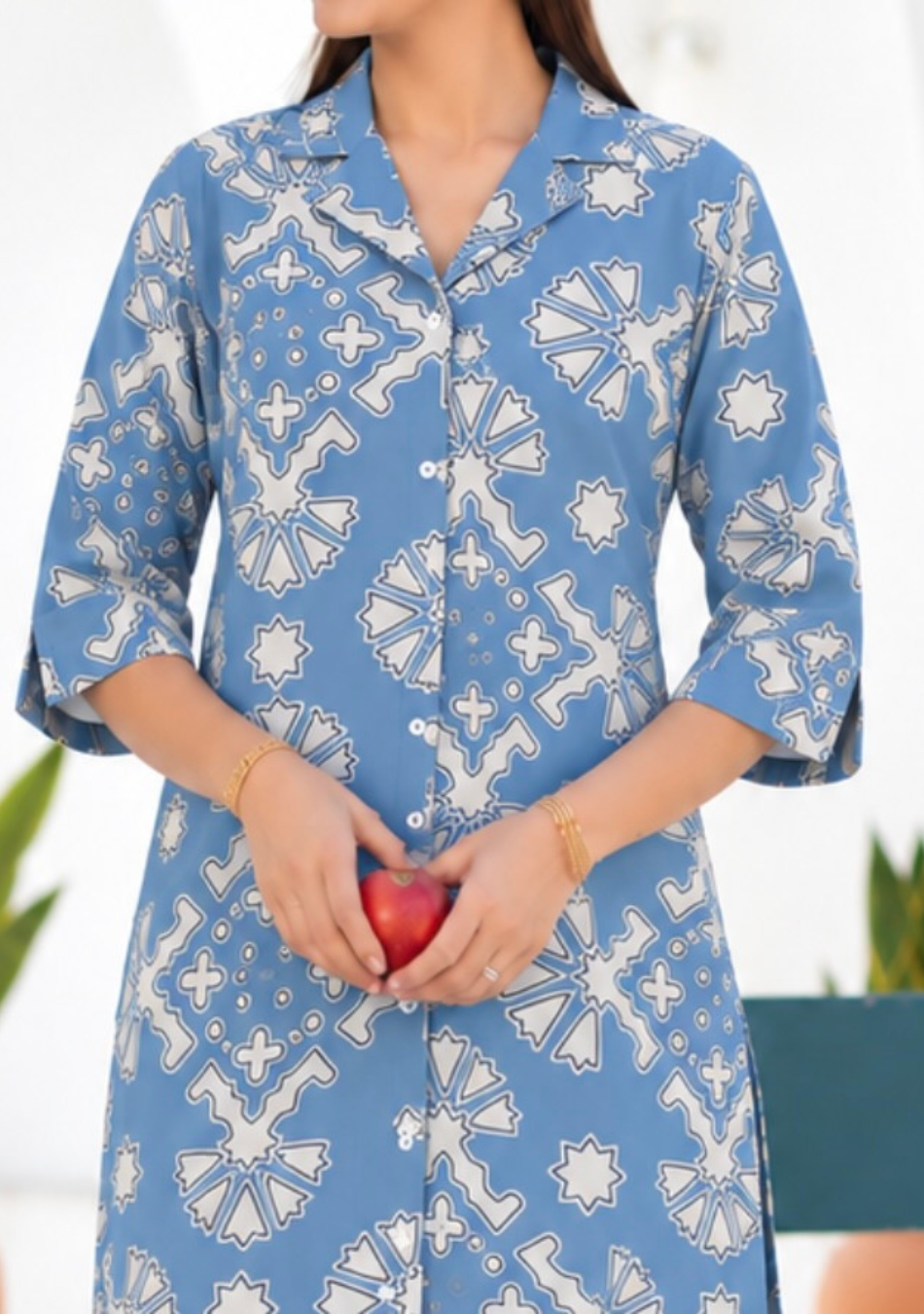 Blue Heritage Printed Co-ord Set