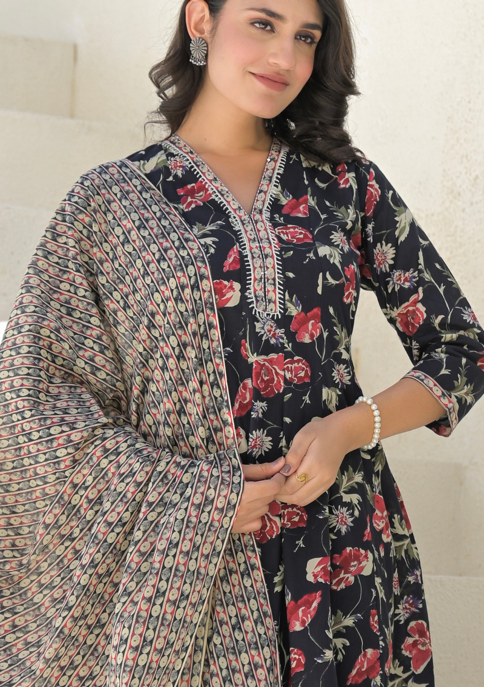 Aravalii Twilight Rose Anarkali Set