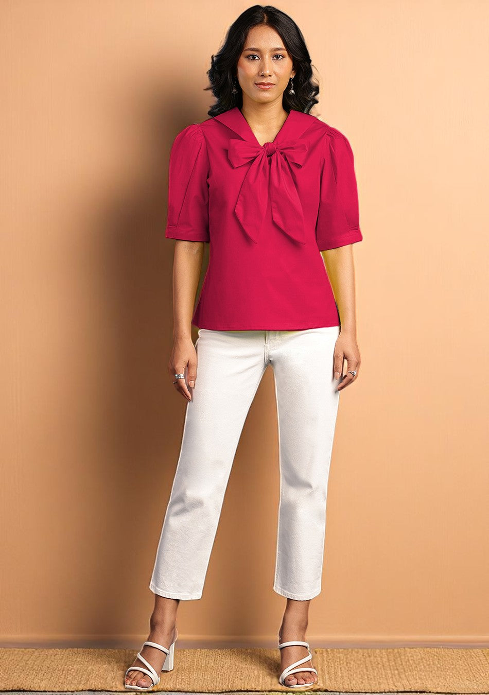 Berry Red Bow Top