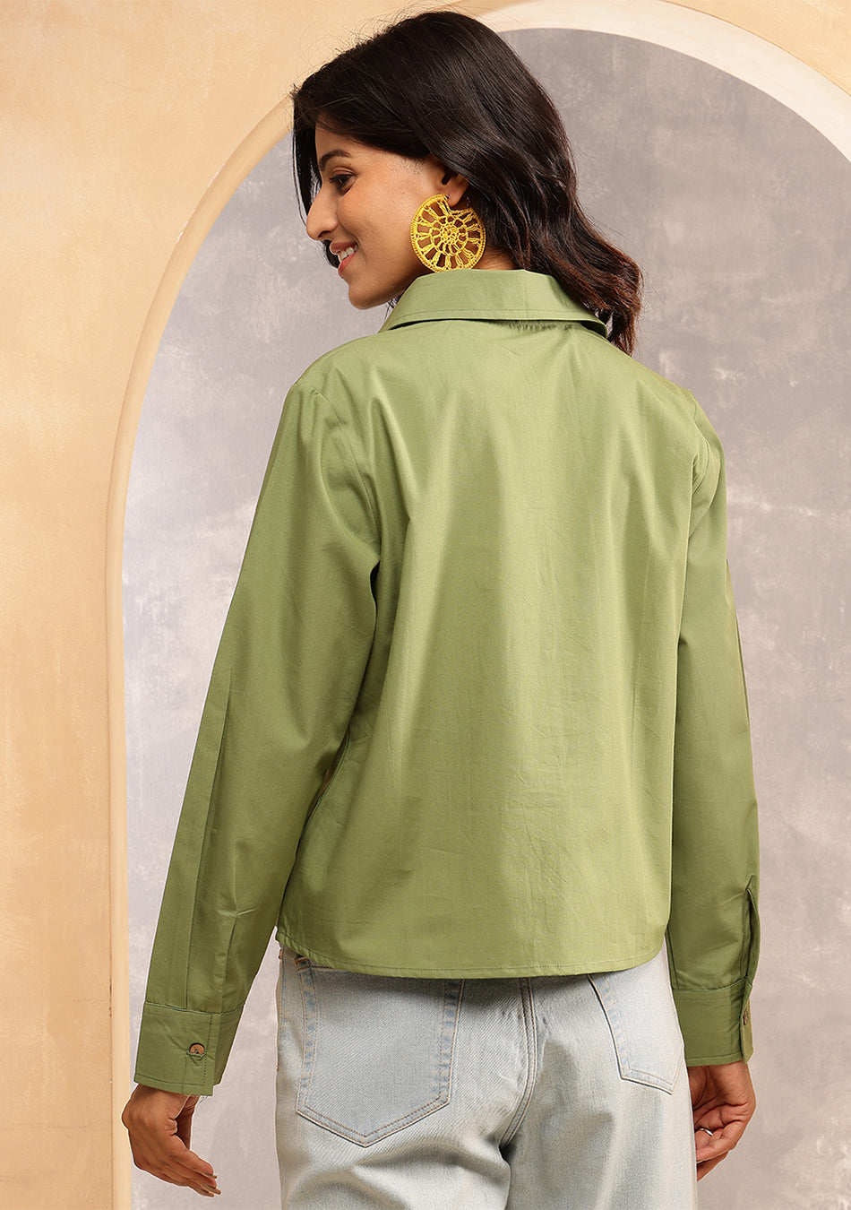 Olive Sculpted Shirt