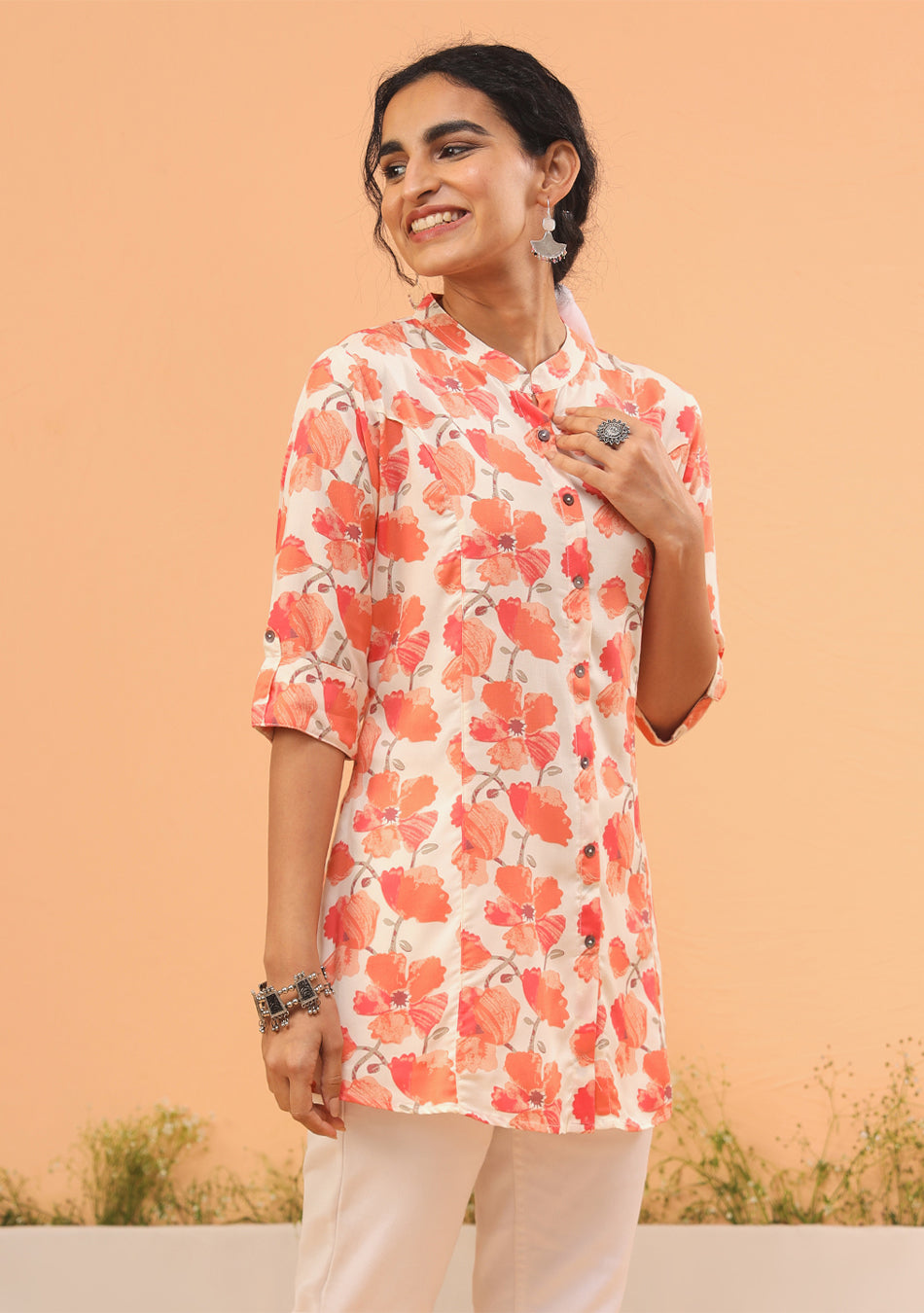 Coral Bloom Top