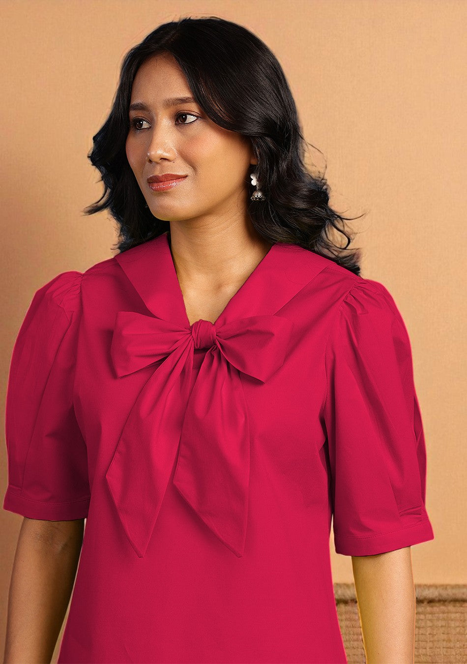 Berry Red Bow Top
