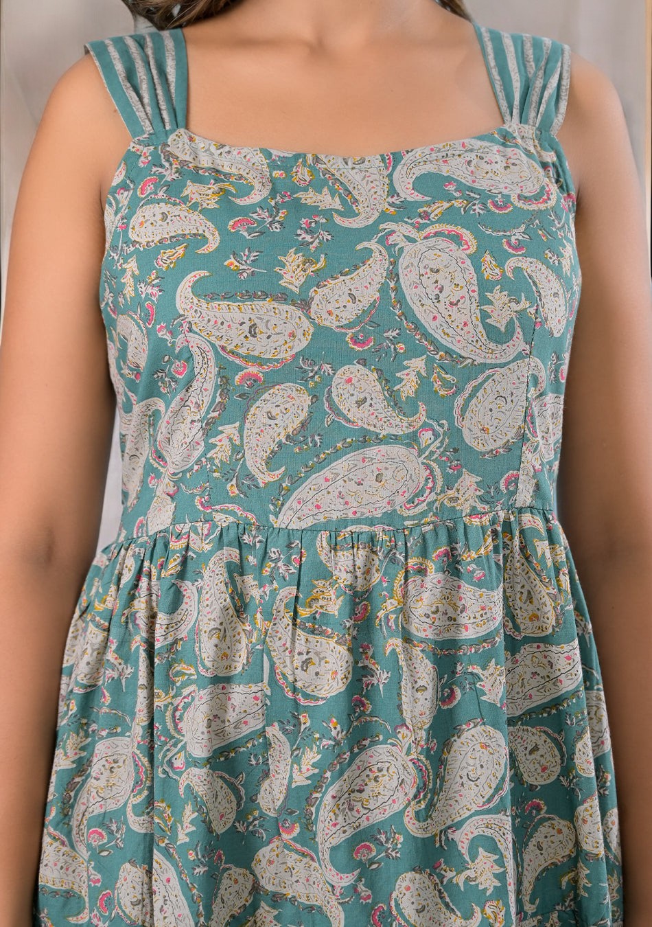 Paisley Green Dress