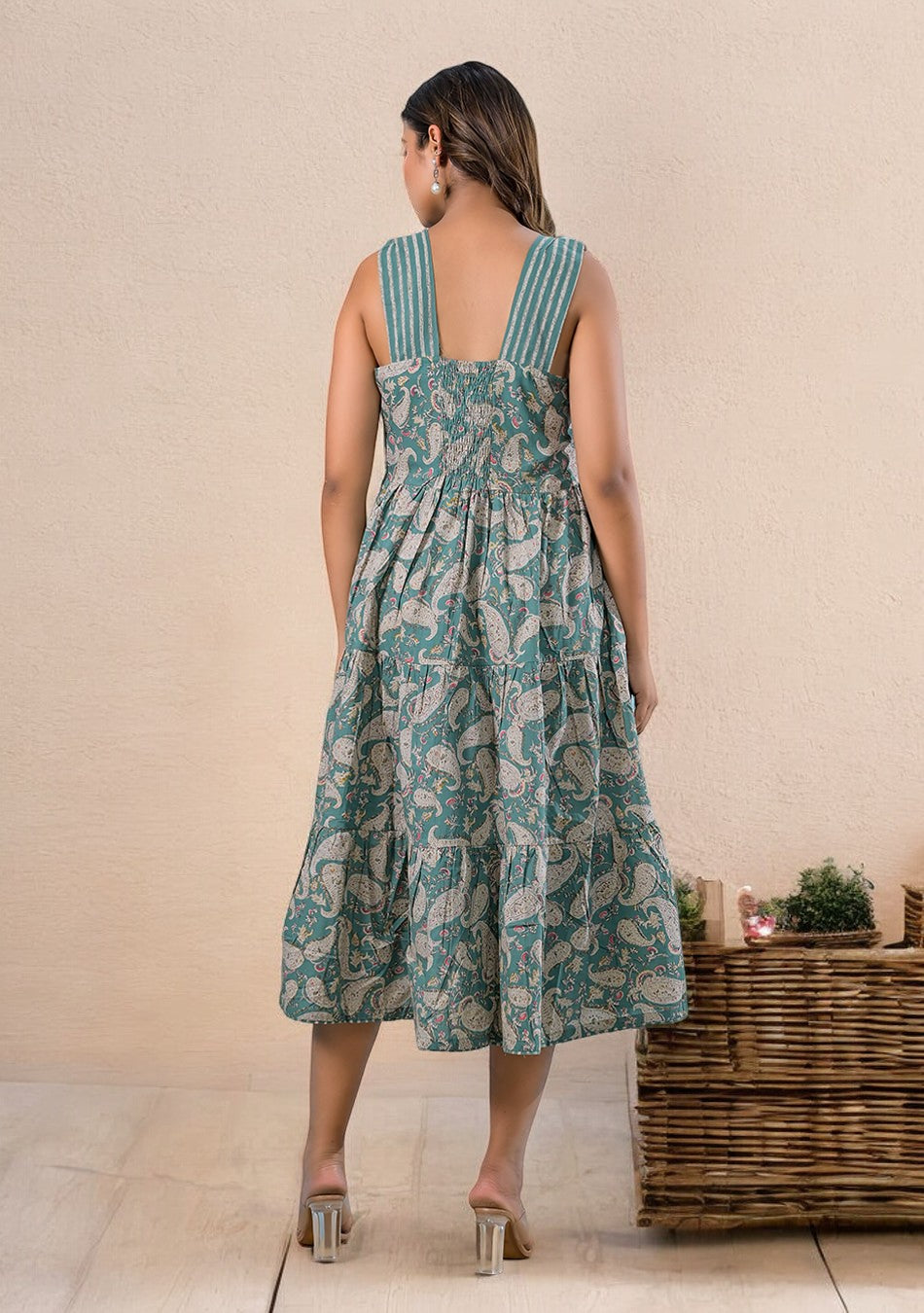 Paisley Green Dress