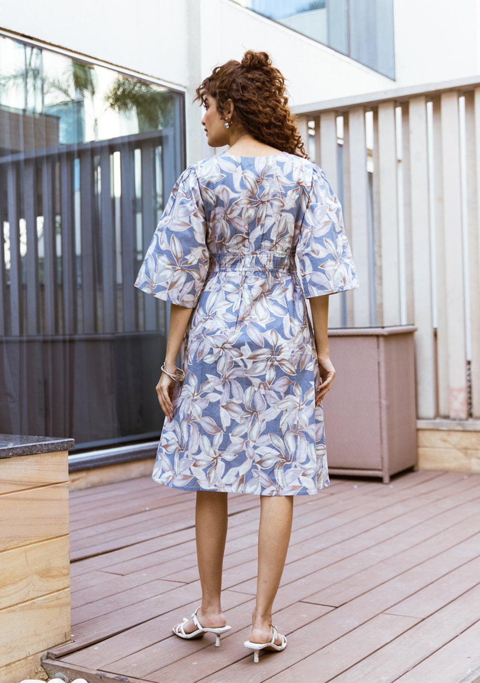 Twilight Bloom Midi Dress
