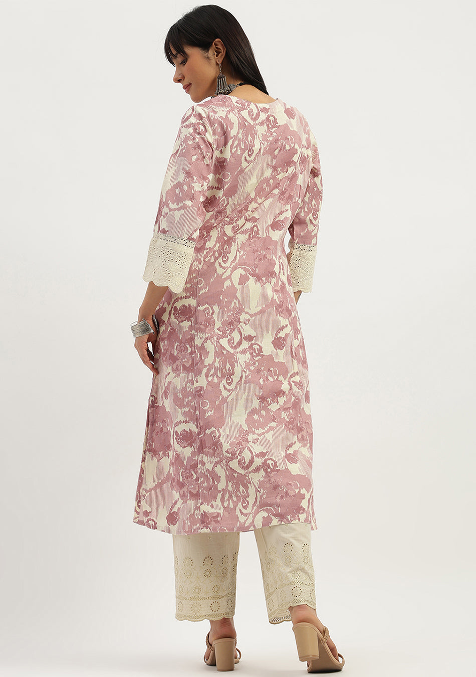 Blush Bloom Schiffli Kurta