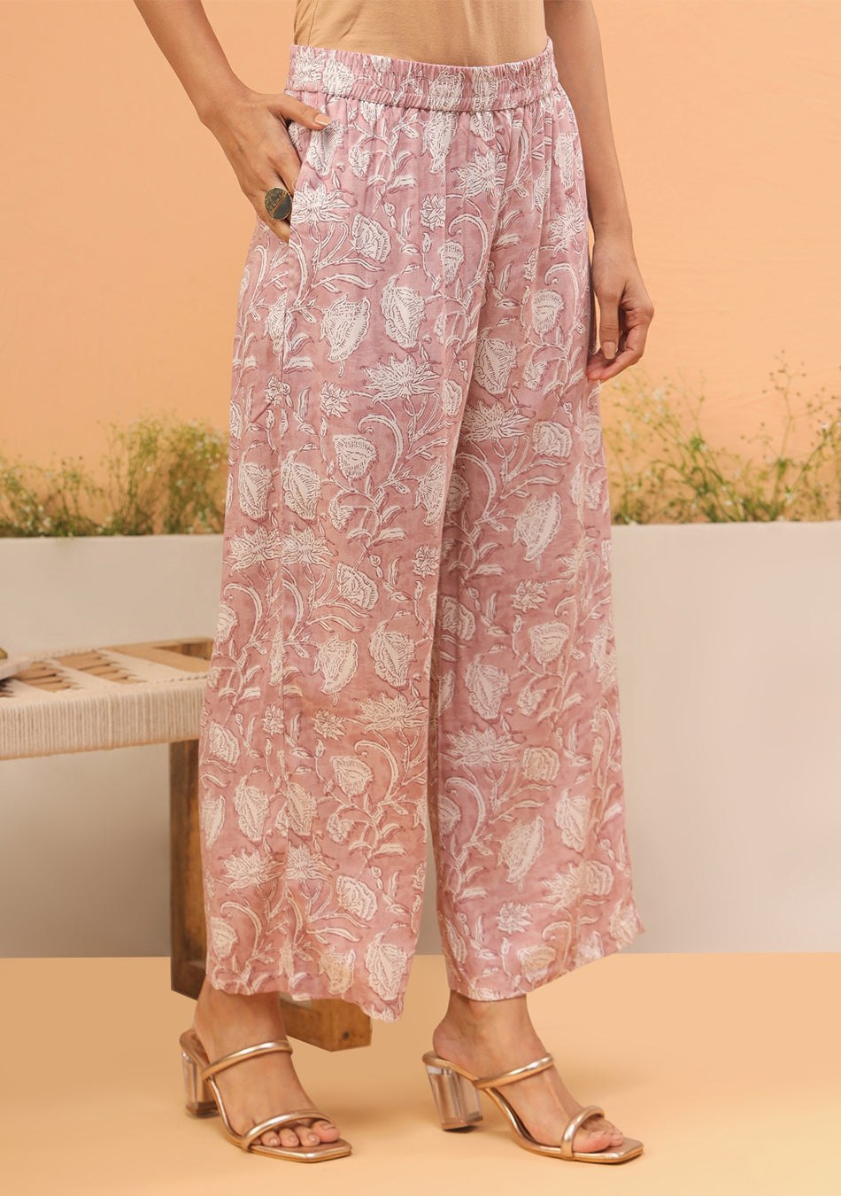Salmon Pink A-Line Co-ord  Set