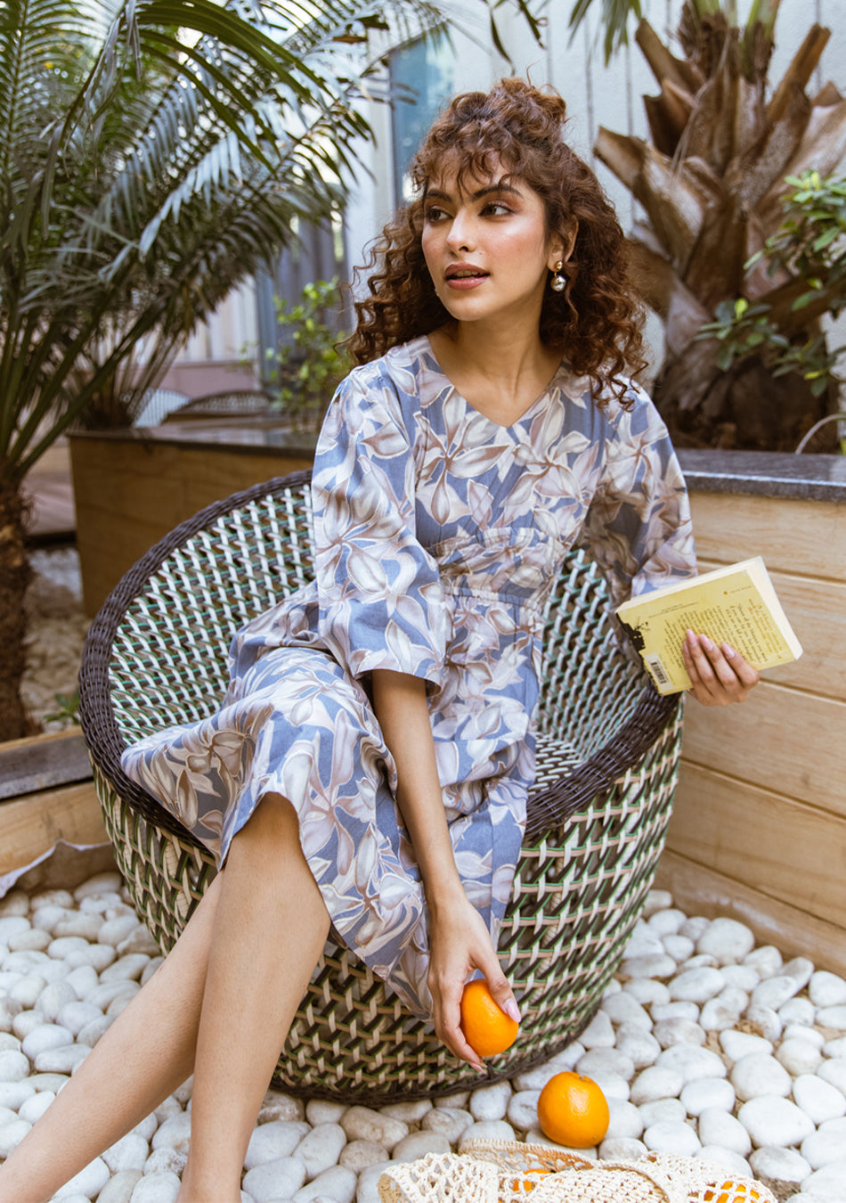 Twilight Bloom Midi Dress