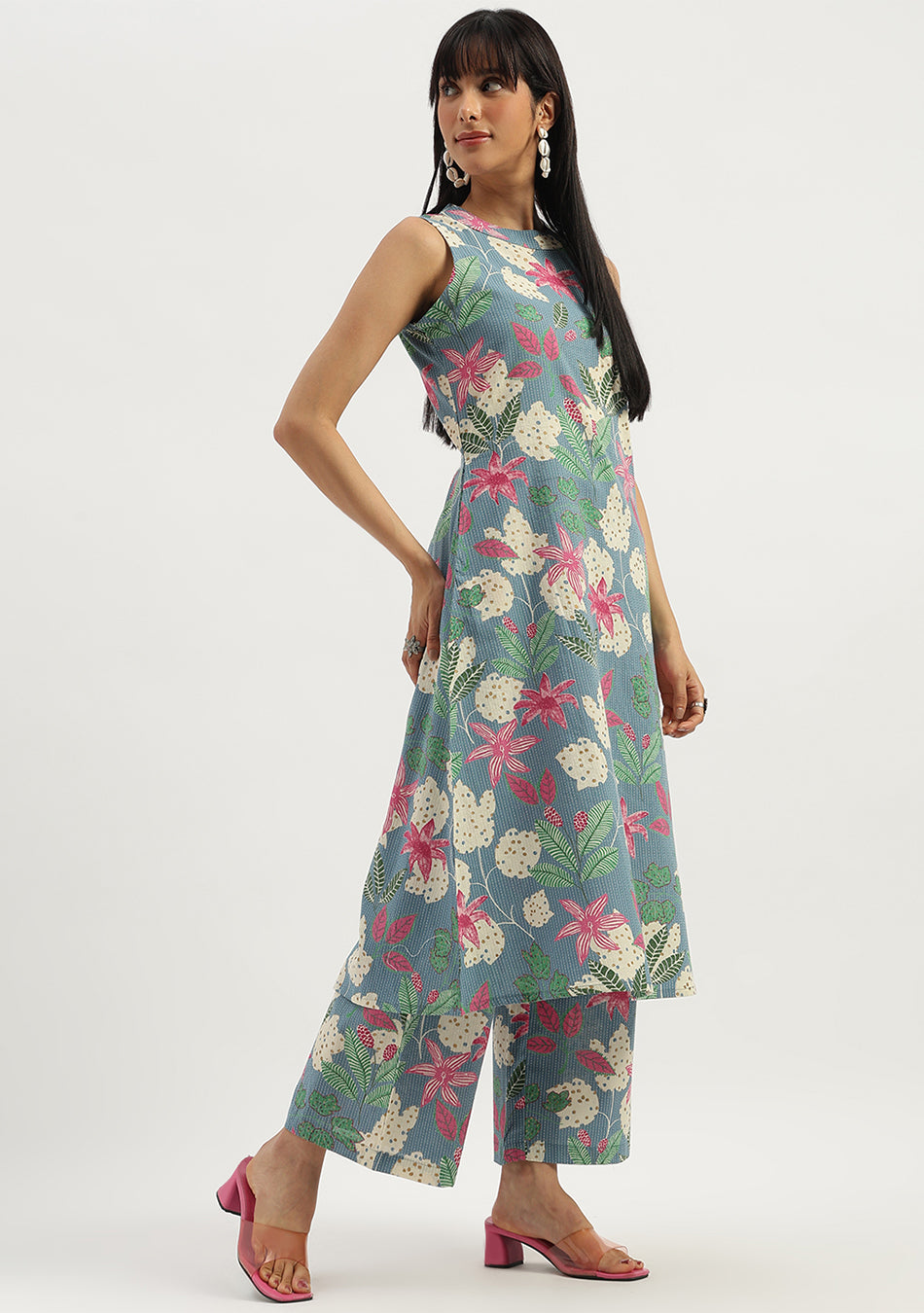 Blue Bloom Vibe Co-ord Set