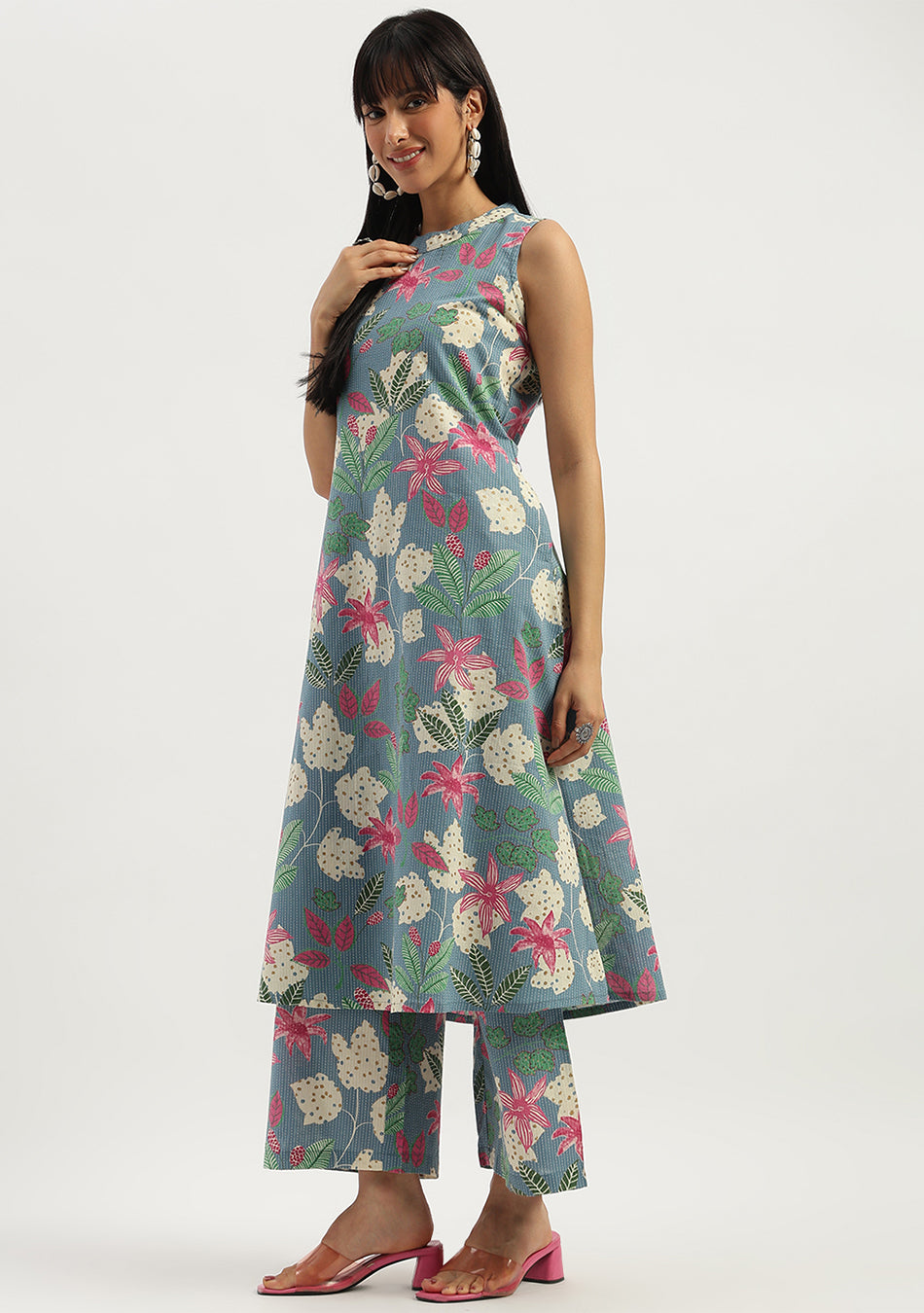 Blue Bloom Vibe Co-ord Set