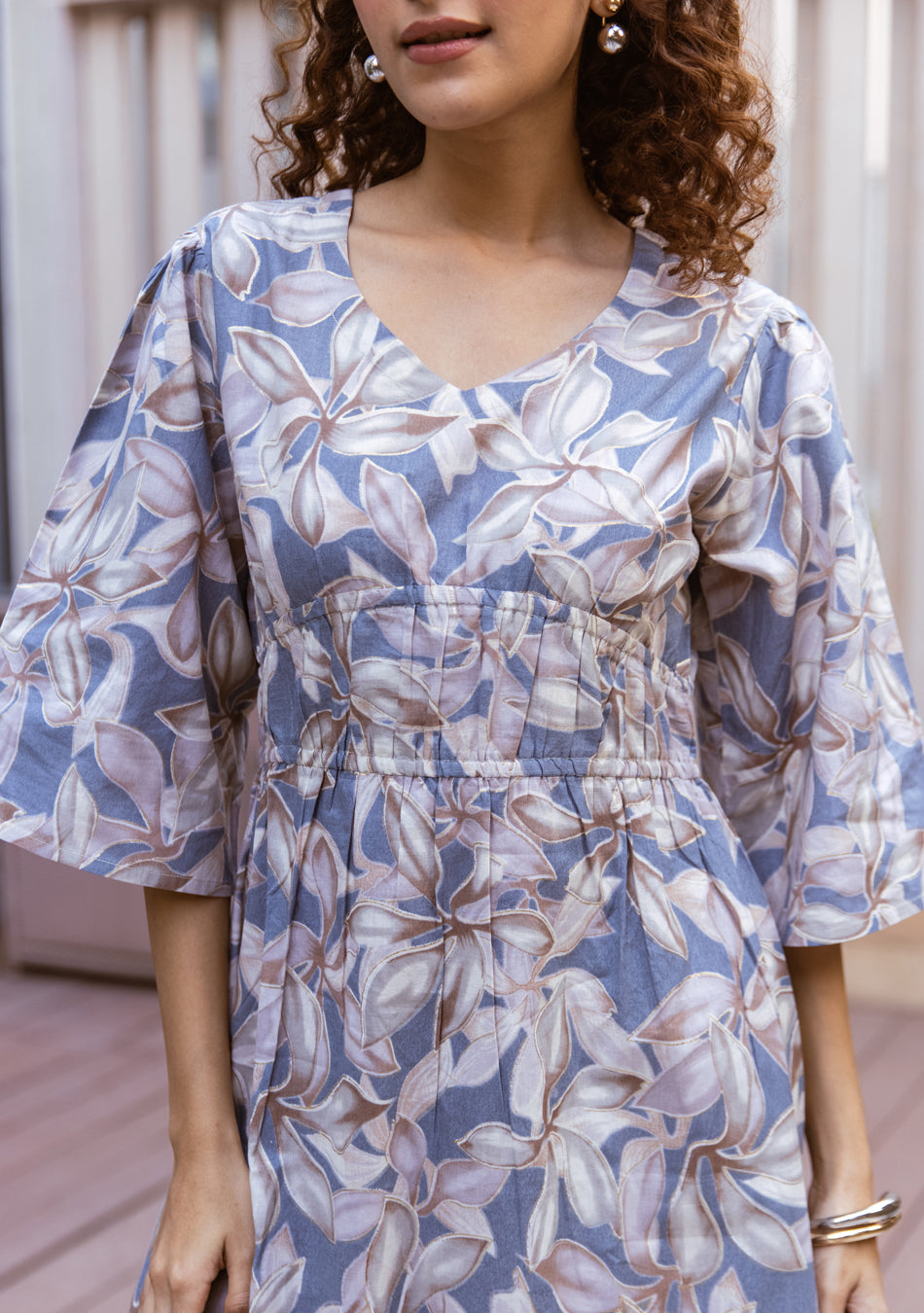 Twilight Bloom Midi Dress