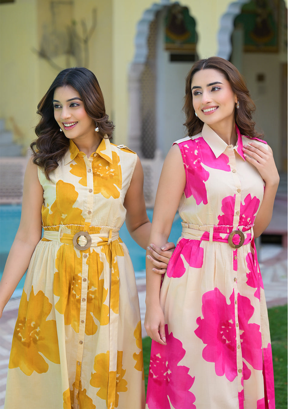 Golden Bloom Charm Dress