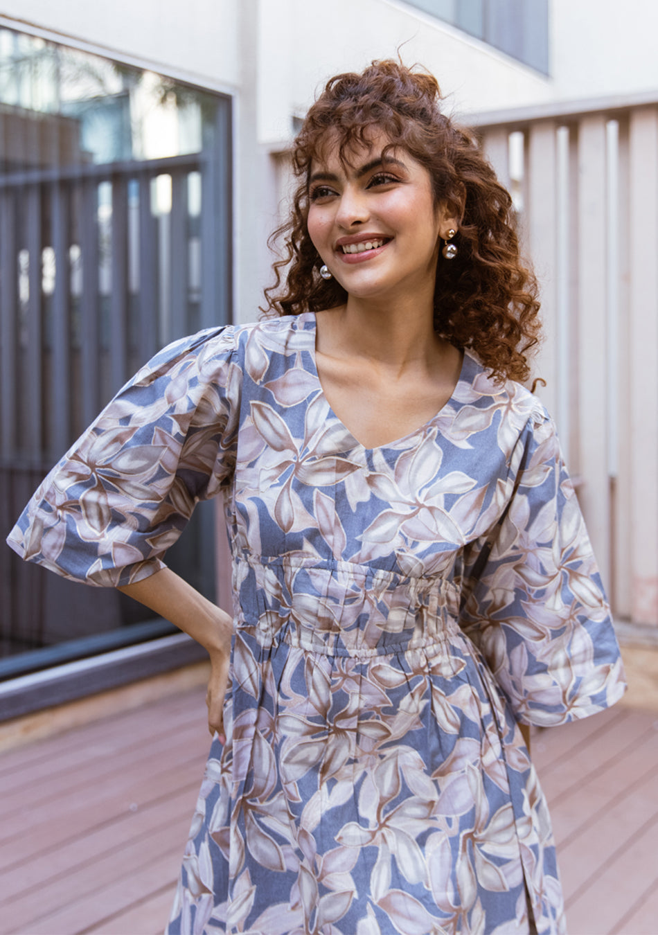 Twilight Bloom Midi Dress