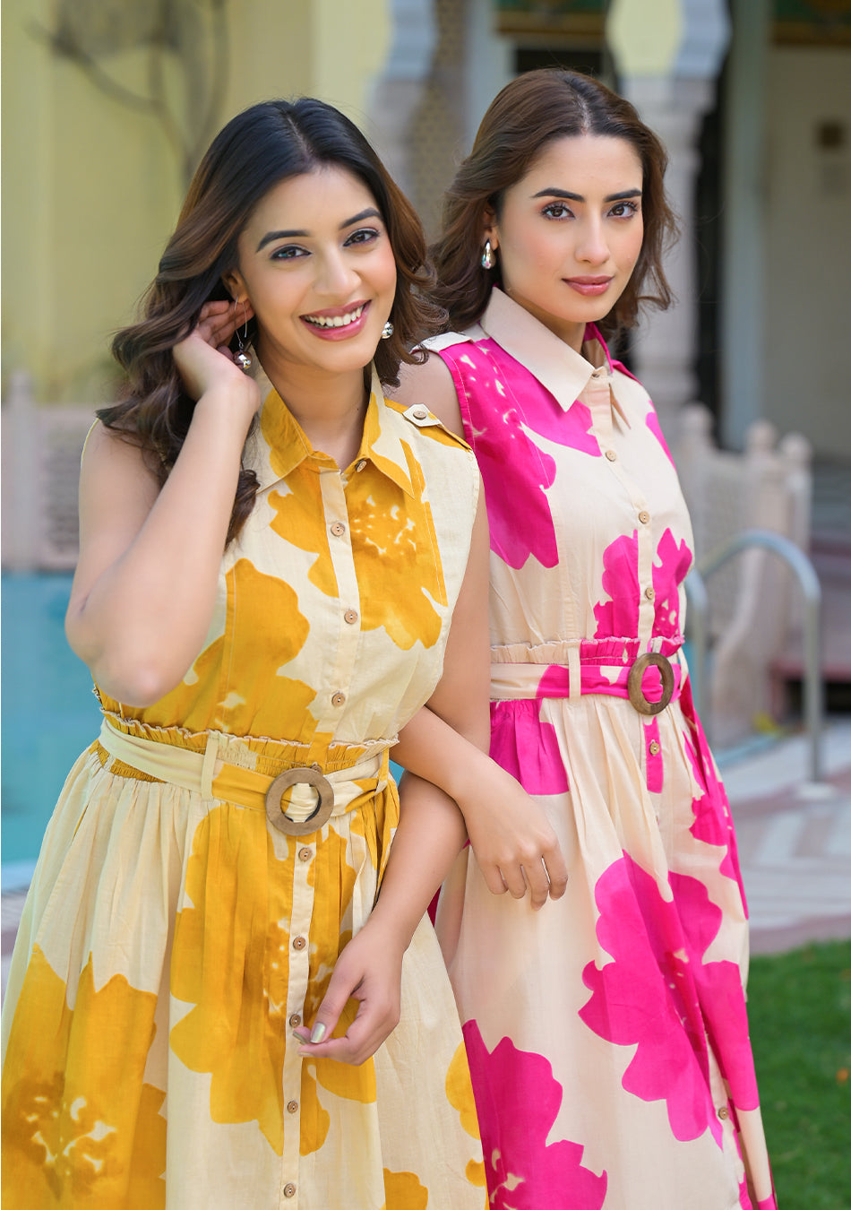 Golden Bloom Charm Dress