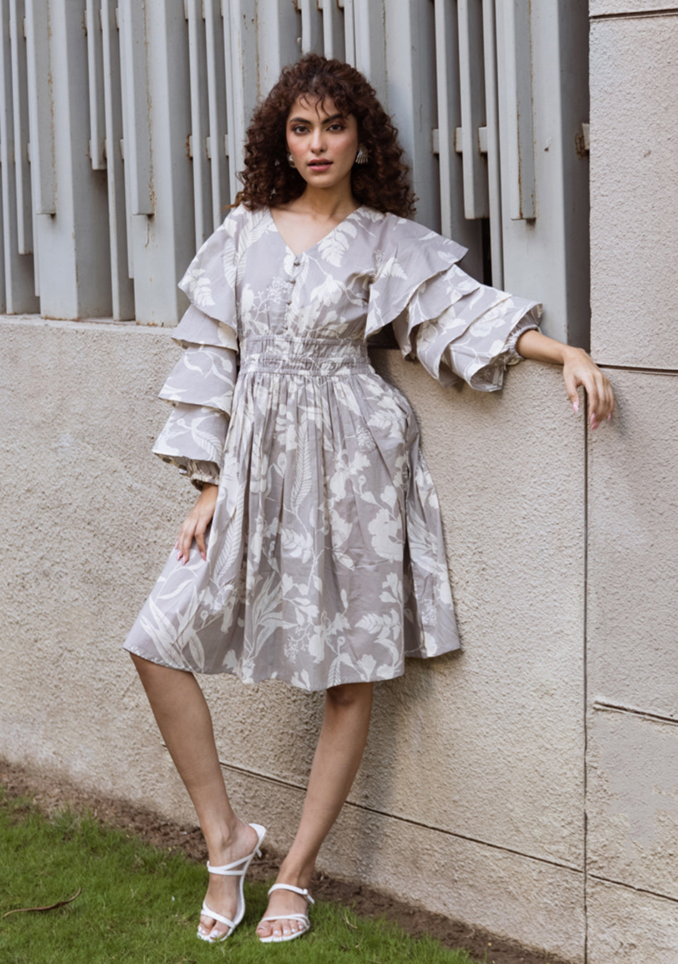 Moonlit Ruffle Bloom Dress