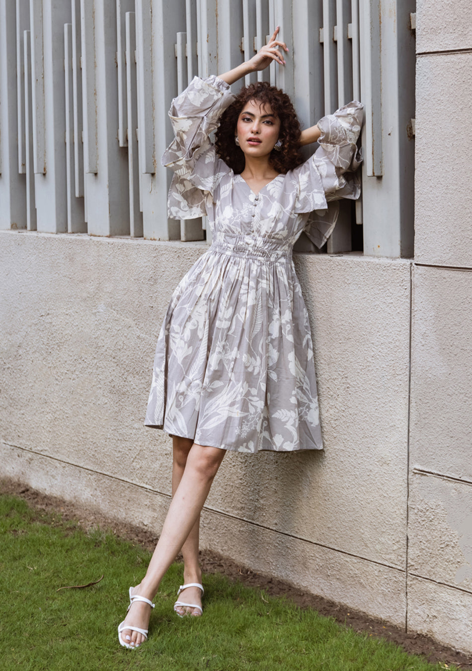 Moonlit Ruffle Bloom Dress