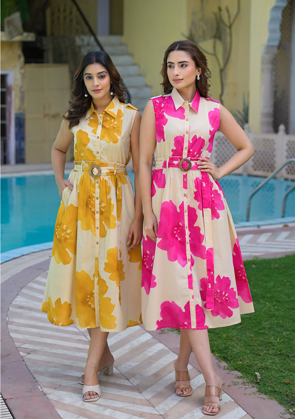 Golden Bloom Charm Dress