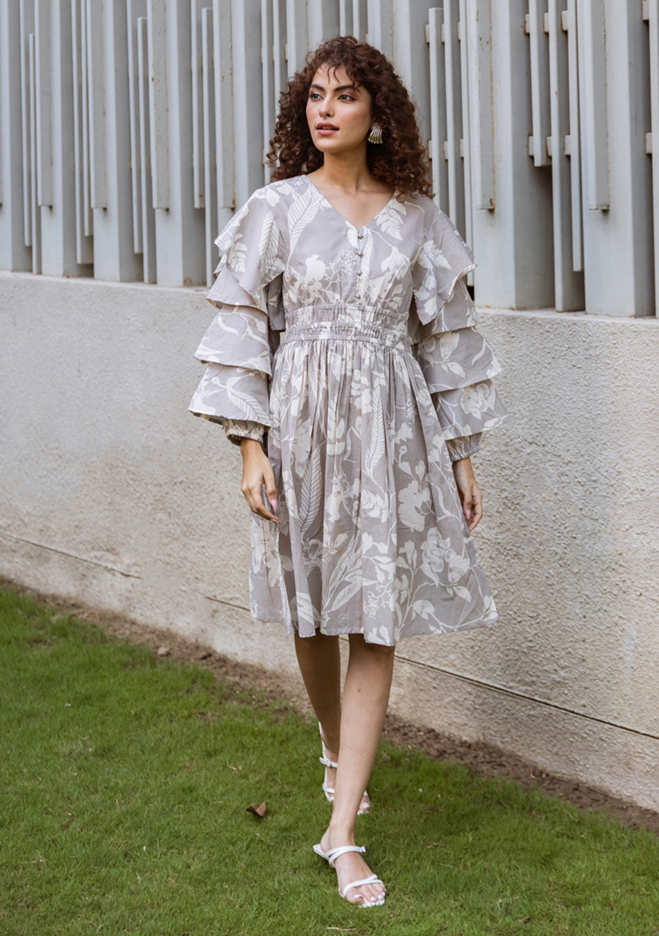 Moonlit Ruffle Bloom Dress