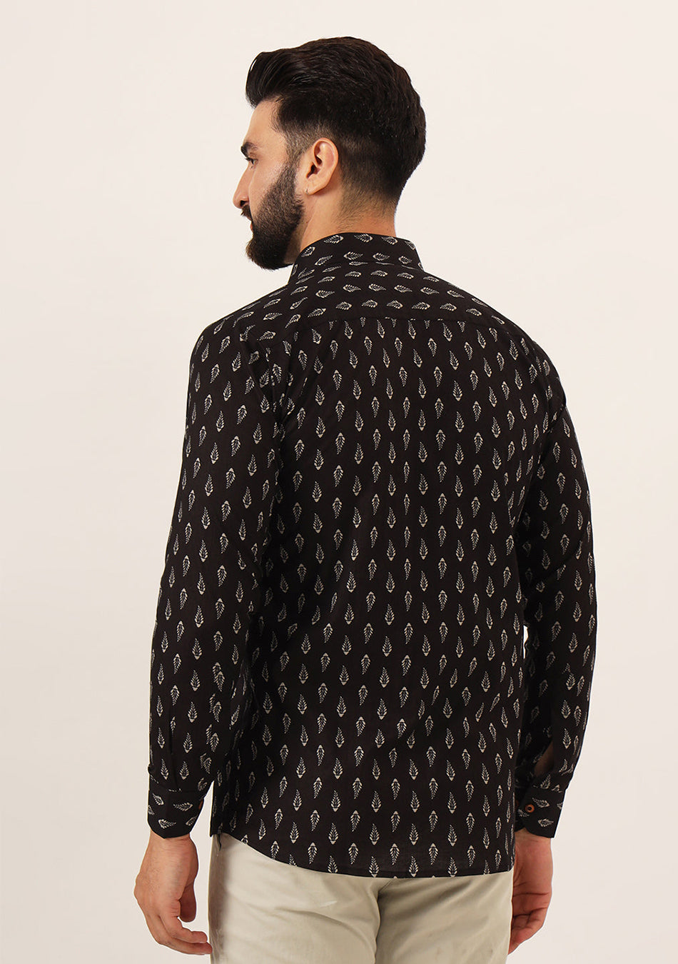 Brown Printed Pure Cotton Regular Fit Casual Shirt