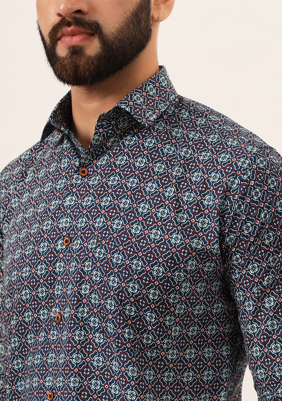 MultiColor Printed Pure Cotton Regular Fit Casual Shirt