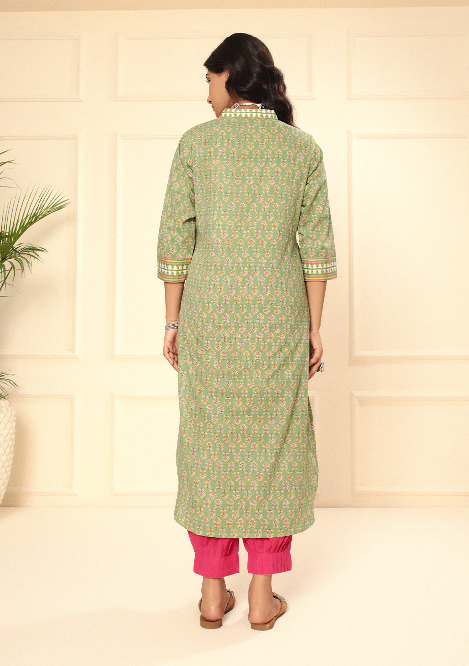 Olive Blossom Kurta