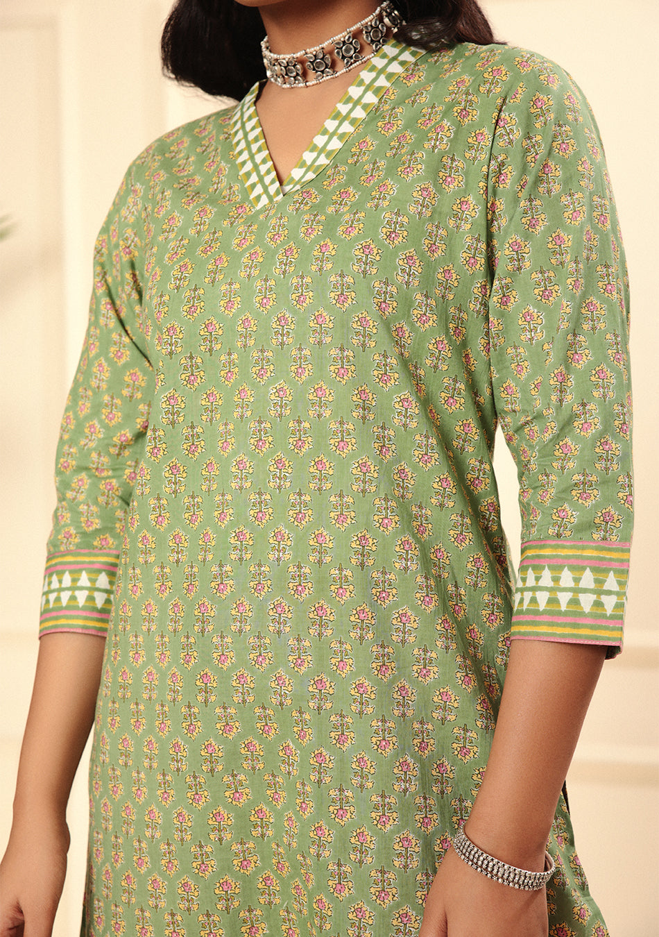 Olive Blossom Kurta