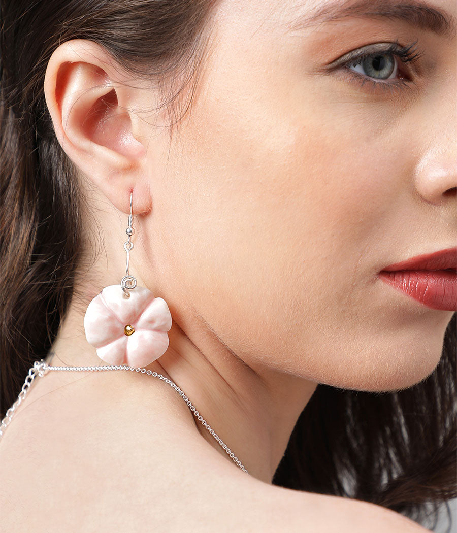 Blush Bloom Earrings and Pendant Set
