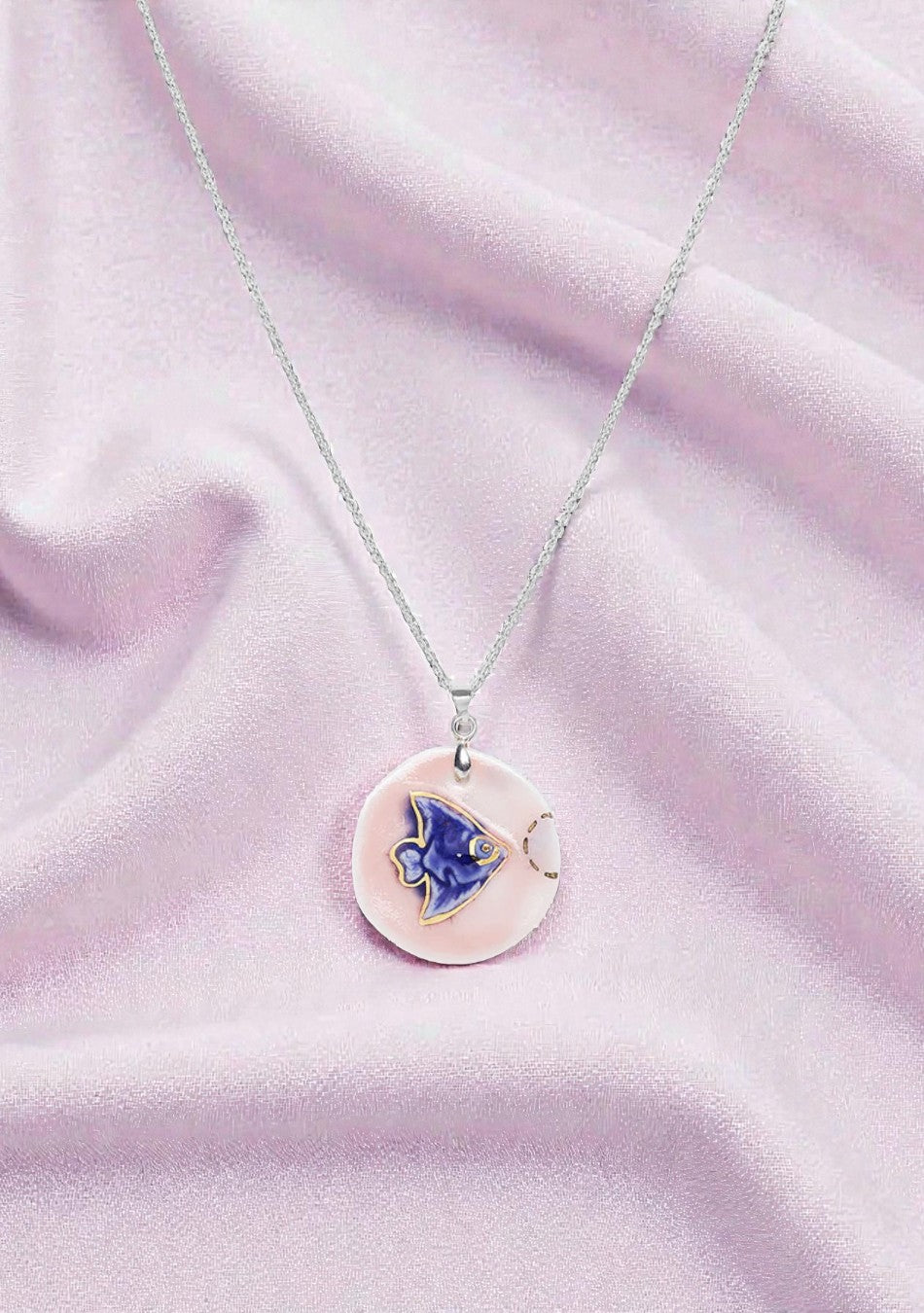 Rosy Fin Earring and Pendant Set