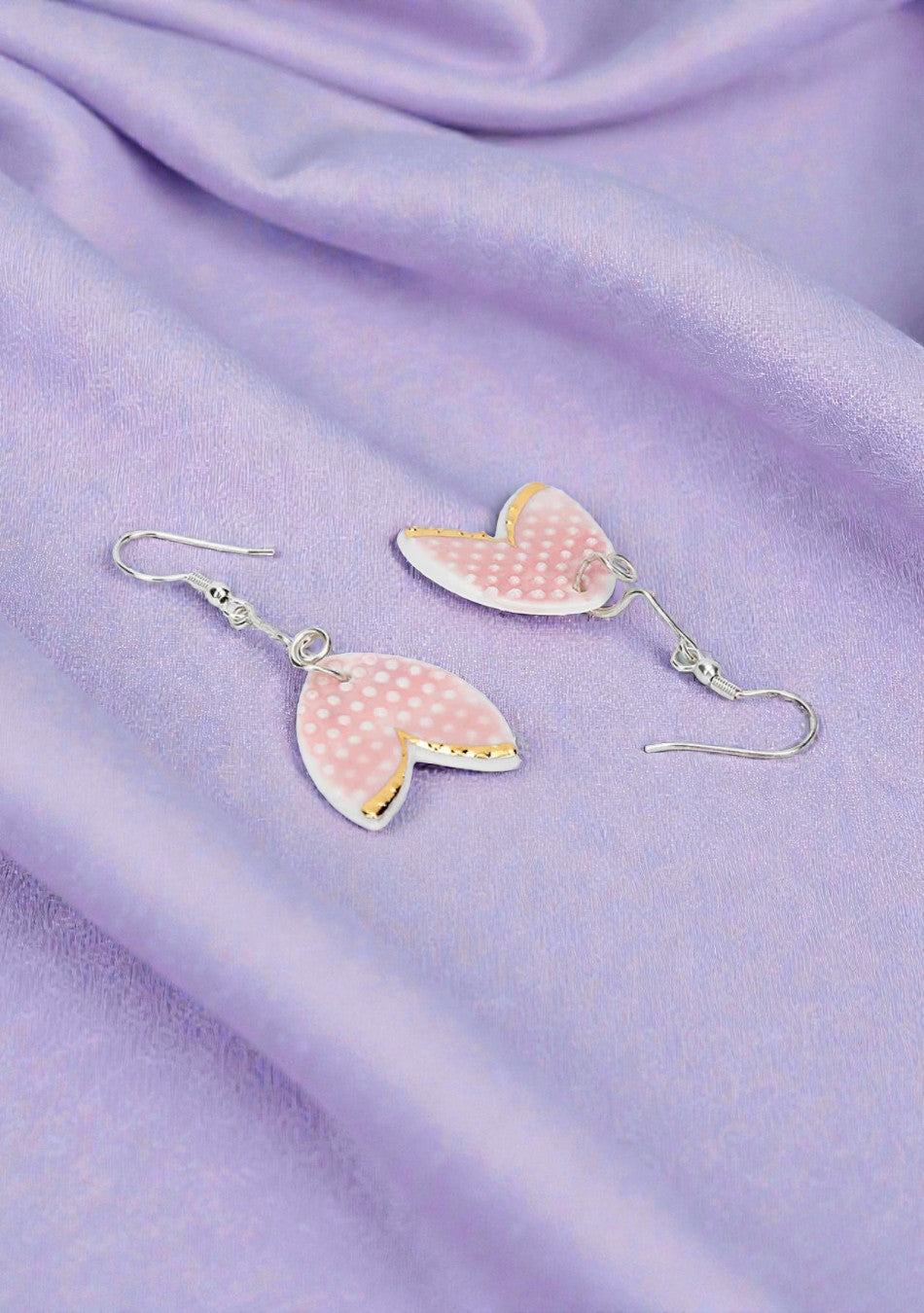 Rosy Fin Earring and Pendant Set