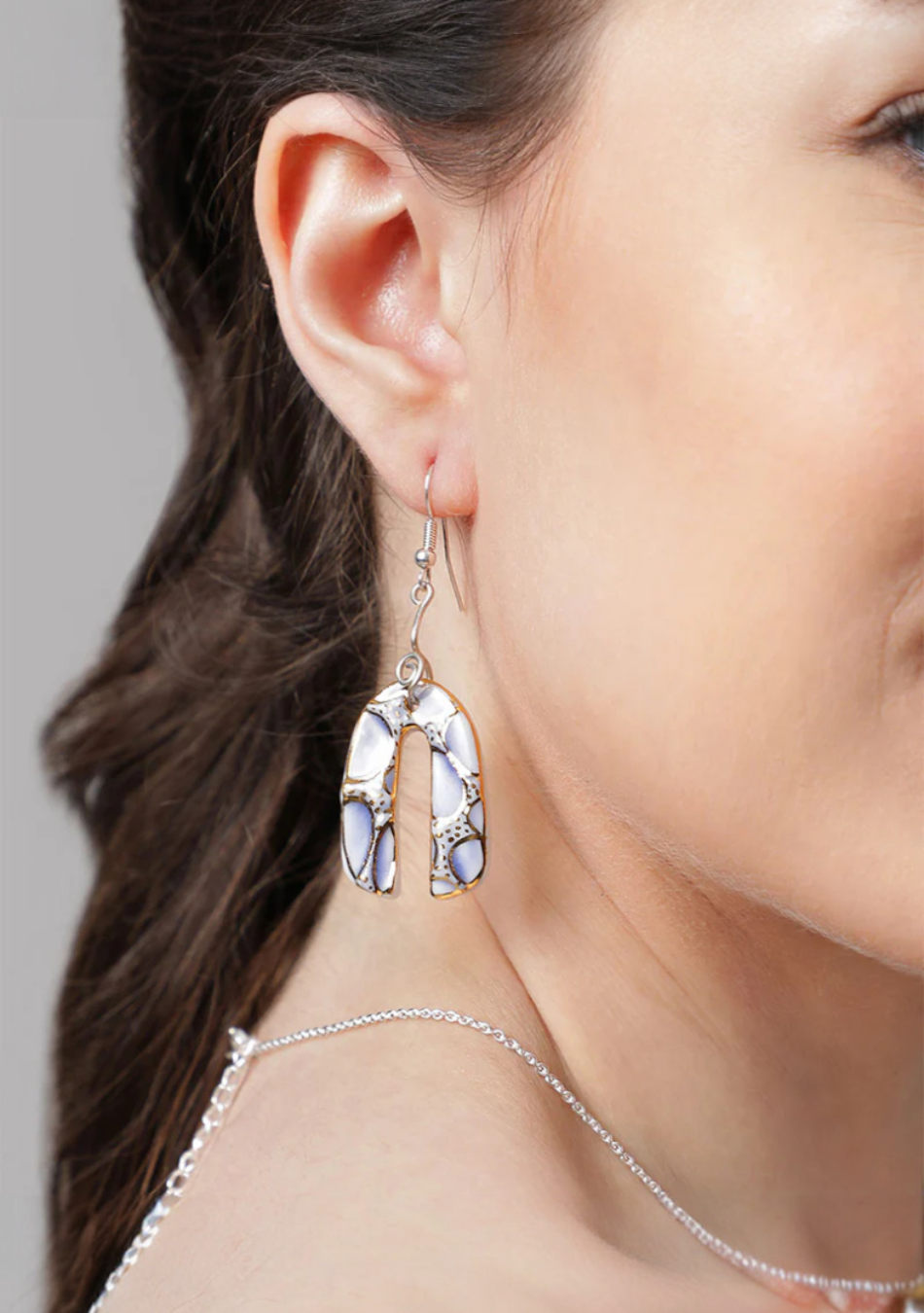 Skyline Curve Earrings Pendant Set