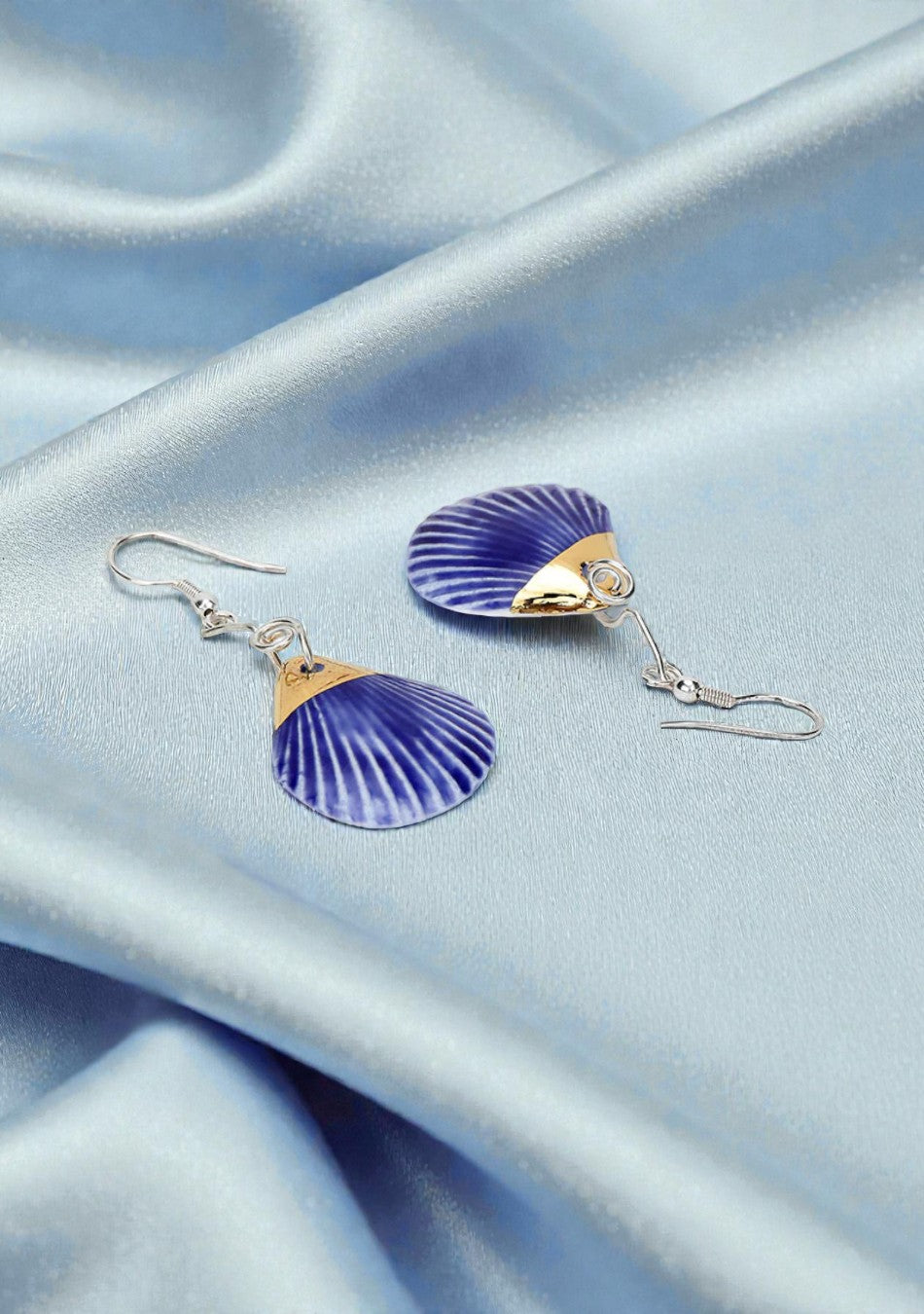 Cerulean Shell Elegance Earrings