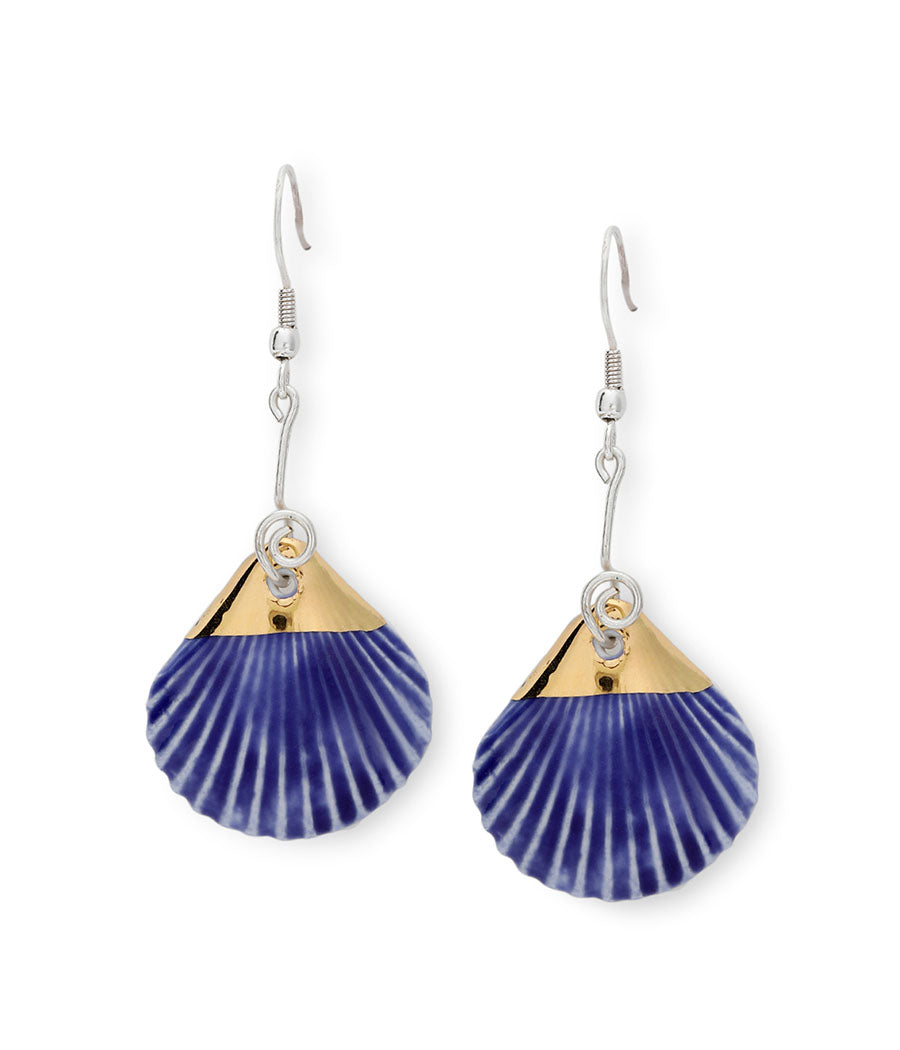 Cerulean Shell Elegance Earrings